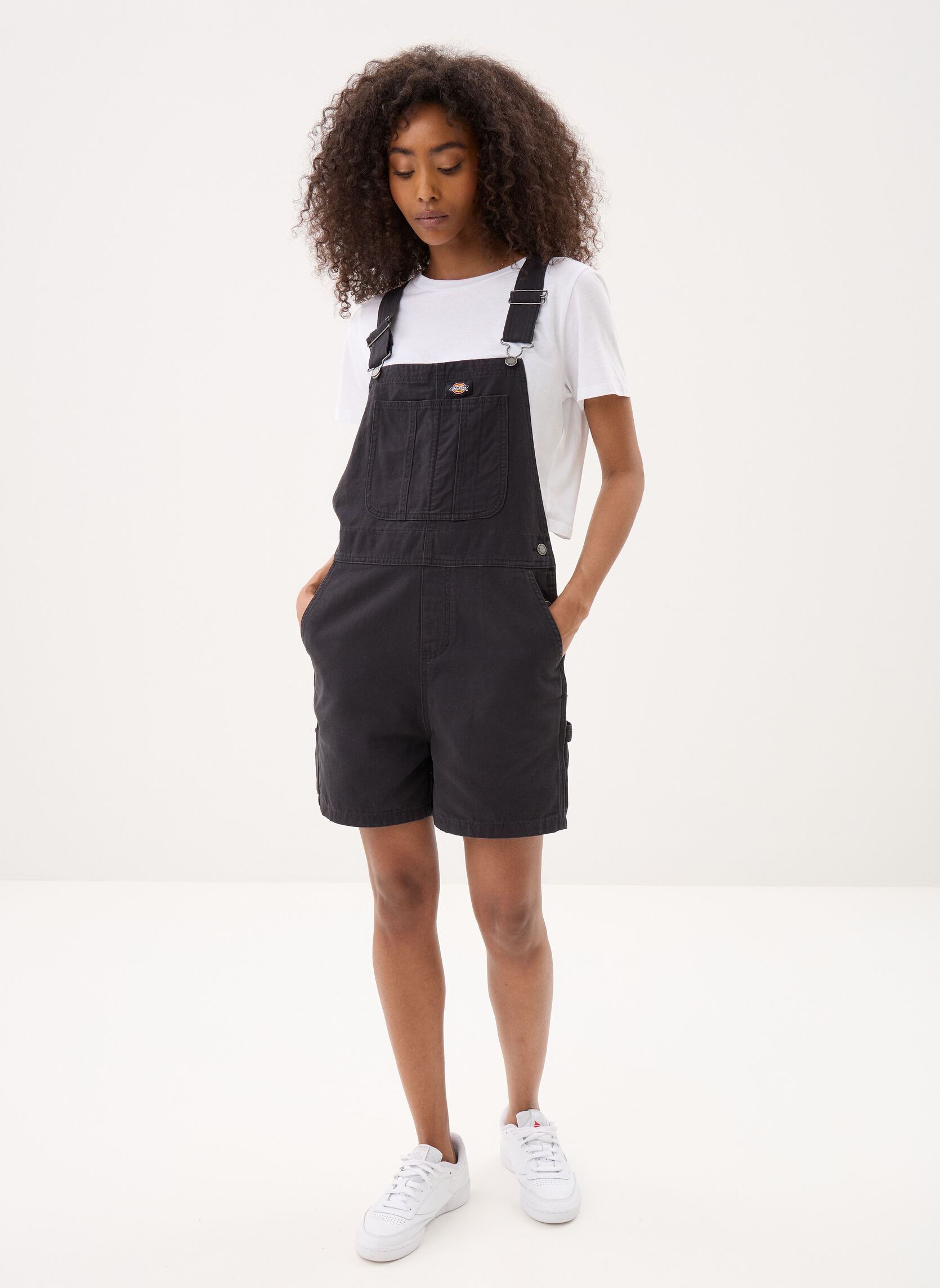 Kurze Jumpsuits Lightweight Canvas Short Bib W damen schwarz Dickies Kurze Jumpsuits Lightweight Canvas Short Bib W damen schwarz BLACK