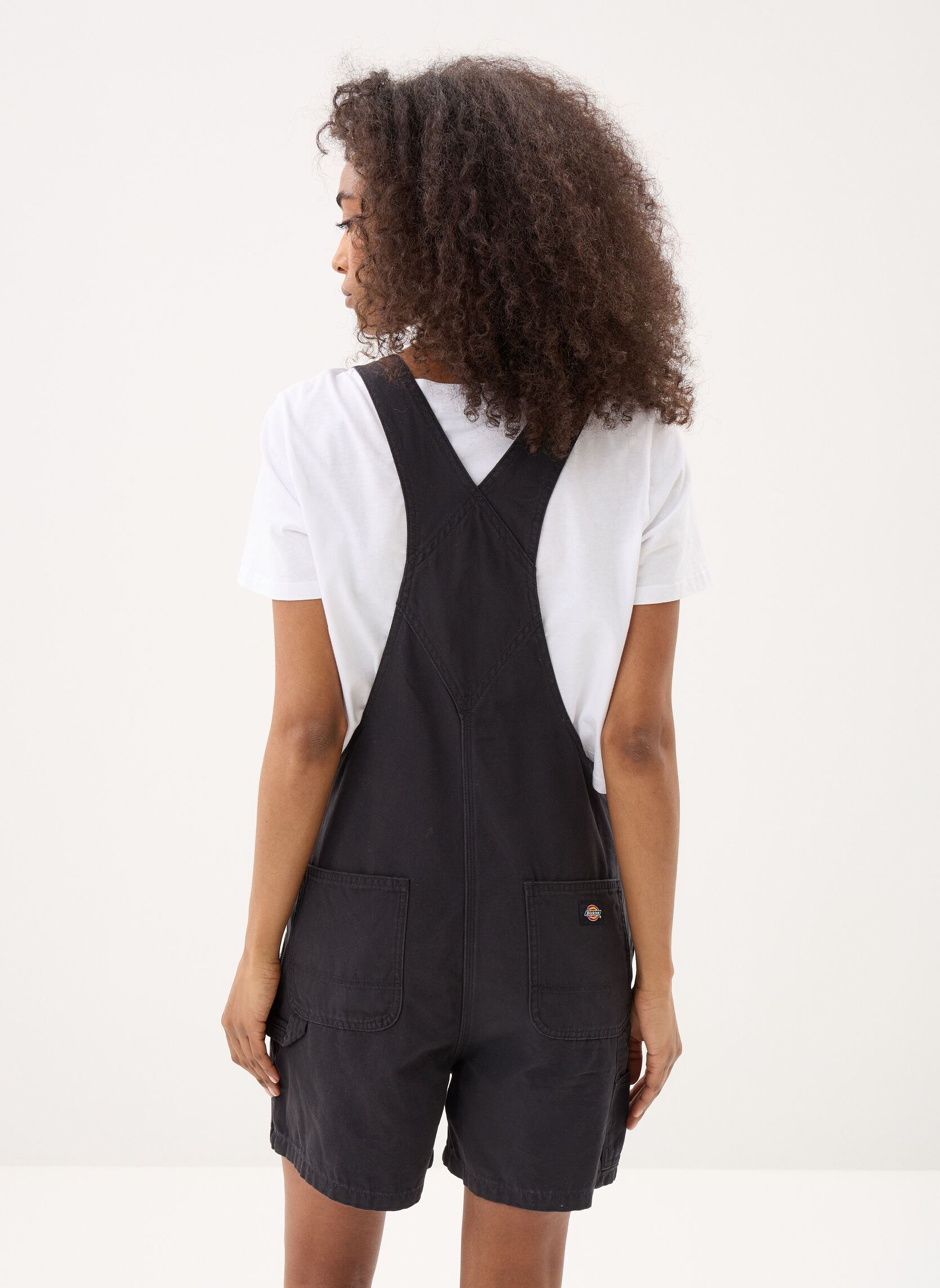 Kurze Jumpsuits Lightweight Canvas Short Bib W damen schwarz Dickies Kurze Jumpsuits Lightweight Canvas Short Bib W damen schwarz BLACK