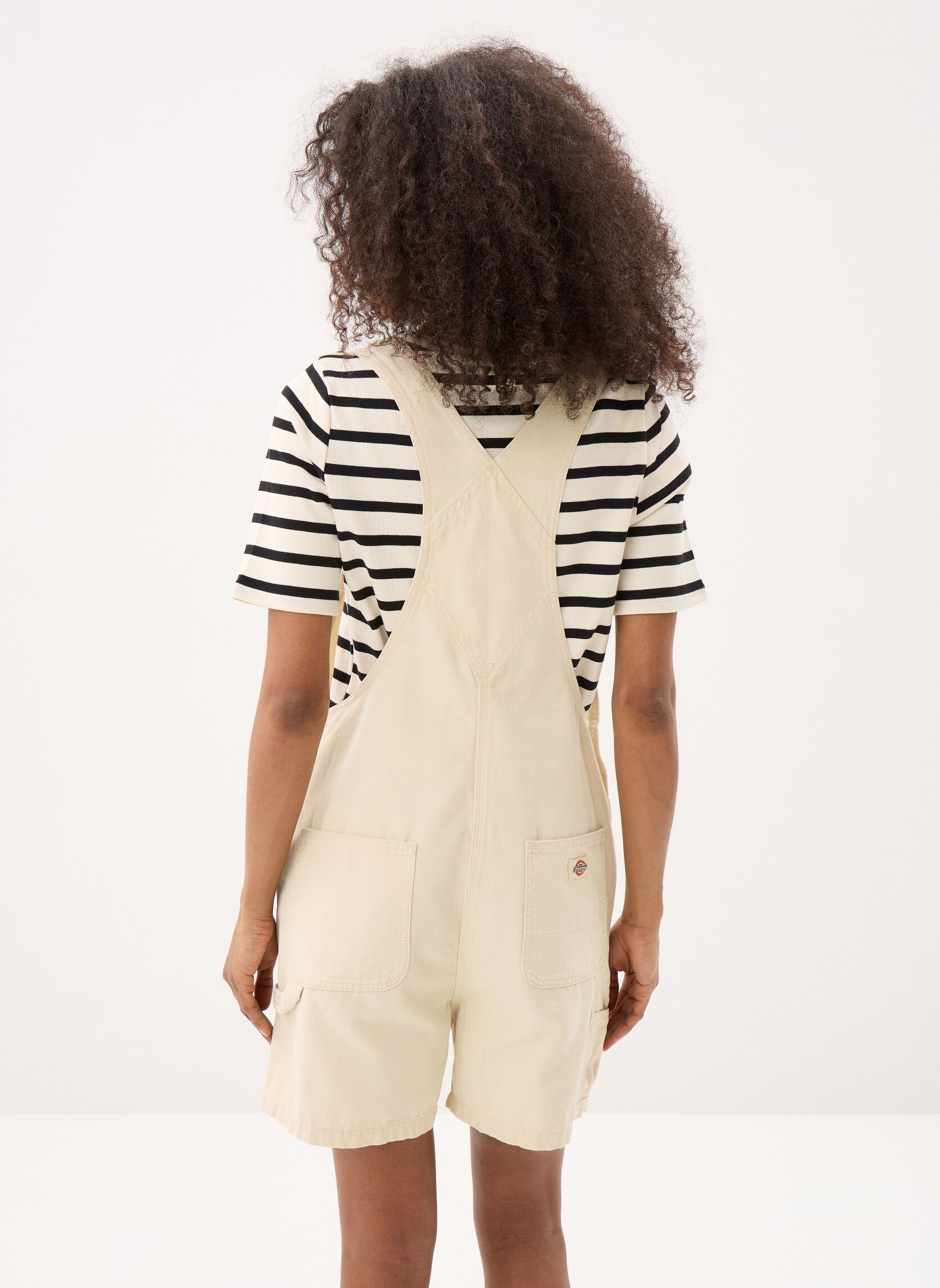 Kurze Jumpsuits Lightweight Canvas Short Bib W damen beige Dickies Kurze Jumpsuits Lightweight Canvas Short Bib W damen beige WOOD ASH
