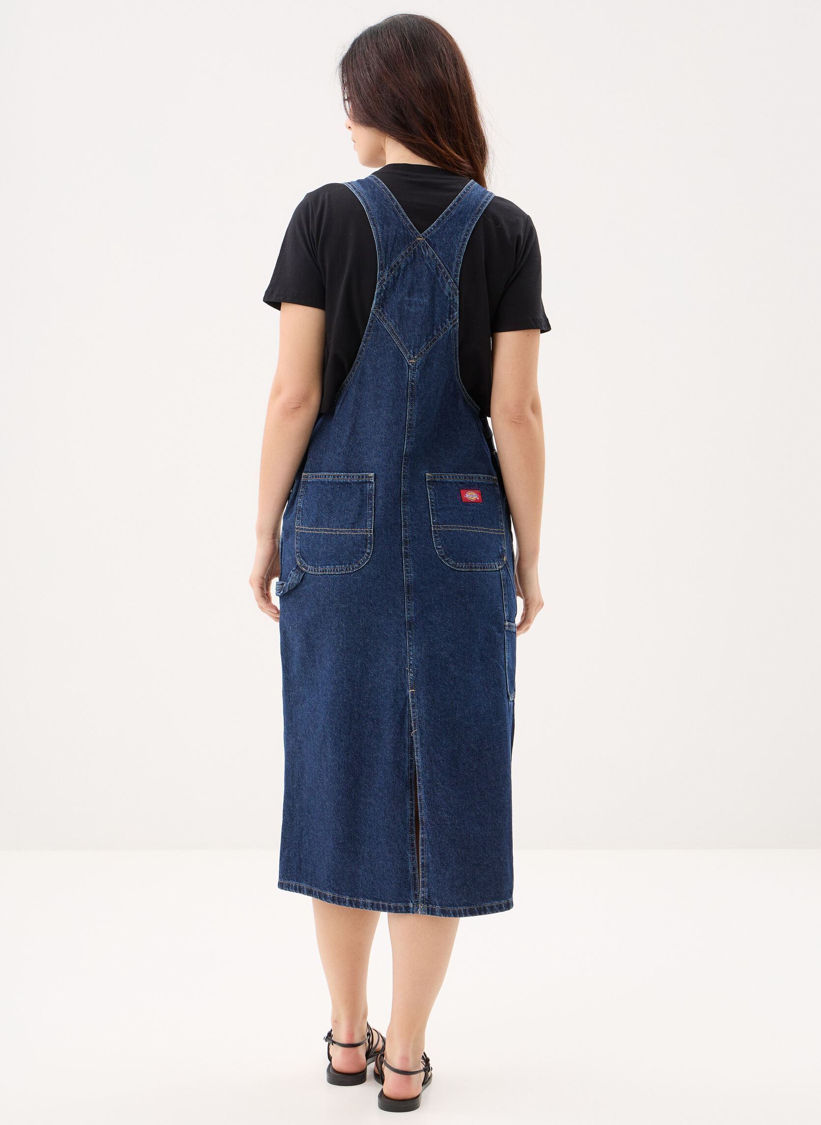 Kleider Denim Bib Dress W damen blau Dickies Kleider Denim Bib Dress W damen blau DARK INDIGO