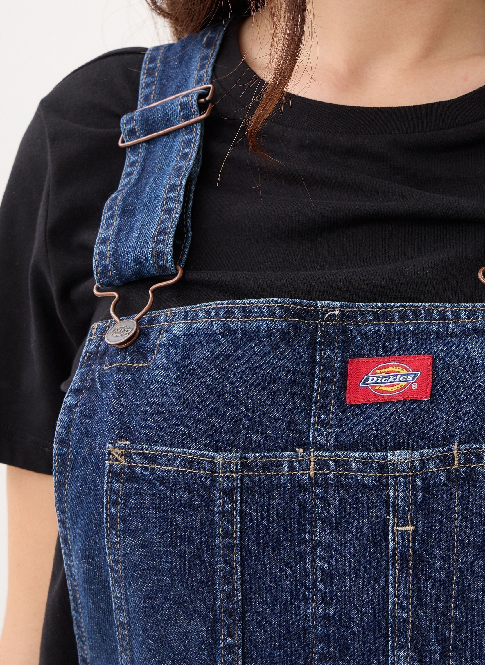 Kleider Denim Bib Dress W damen blau Dickies Kleider Denim Bib Dress W damen blau DARK INDIGO