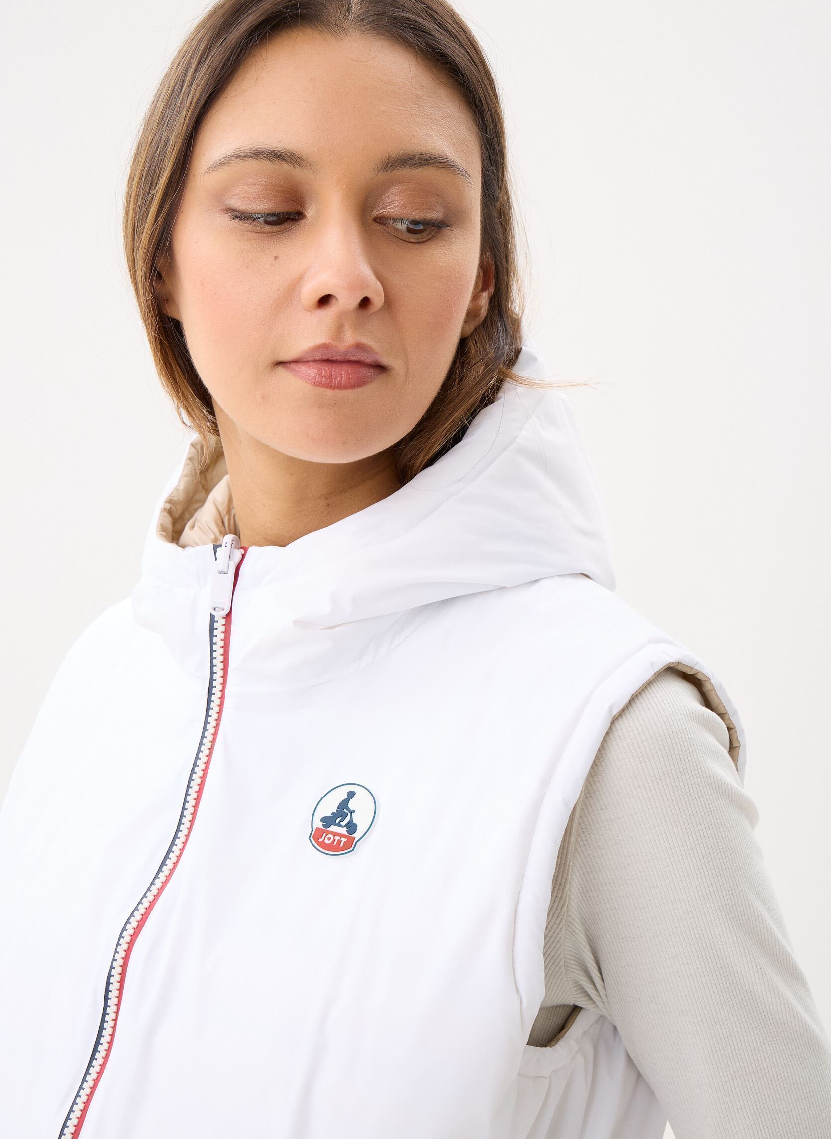 Daunenwesten Laren damen weiß JOTT Daunenwesten Laren damen weiß WHITE / BEIGE