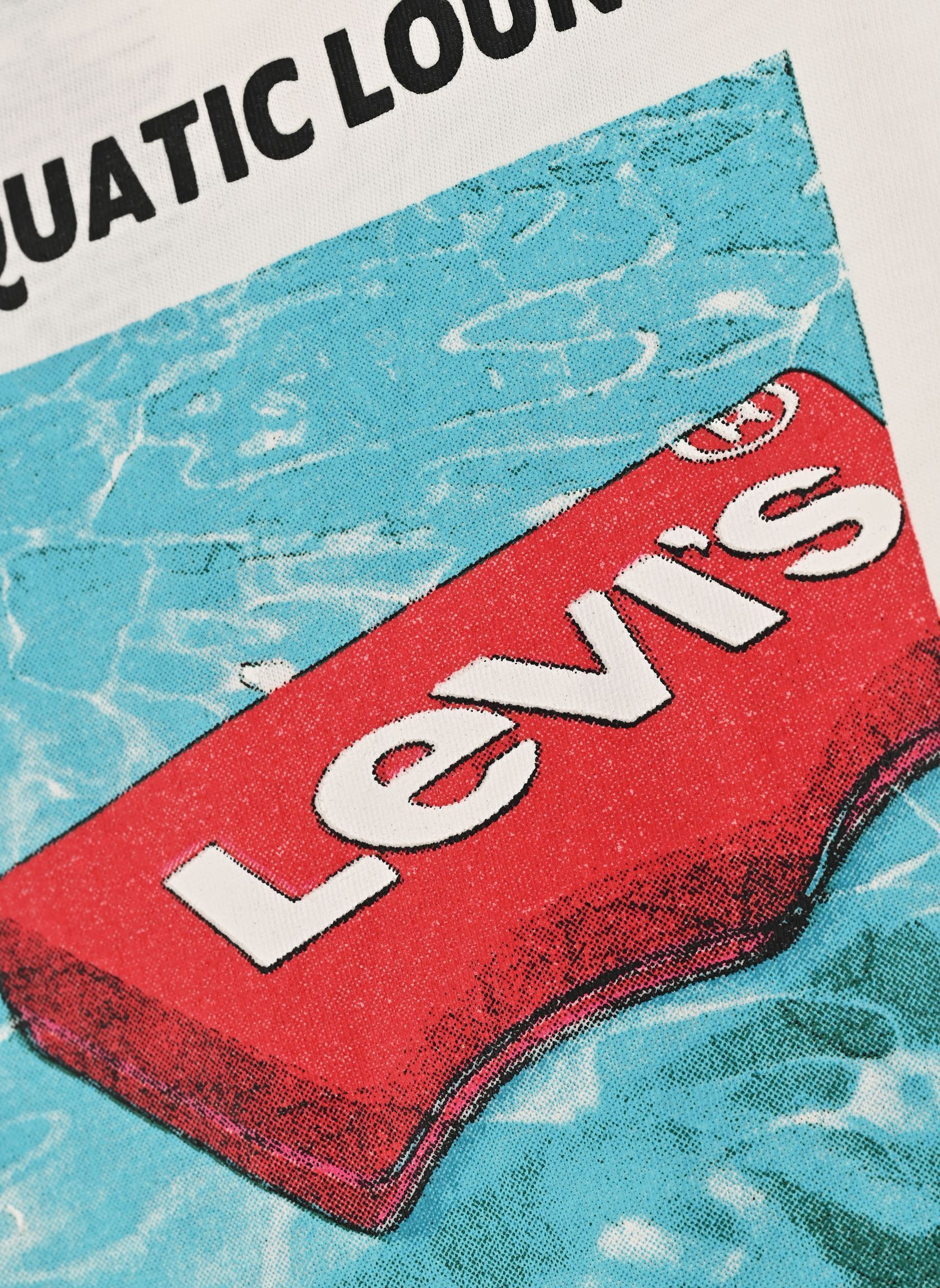 T-shirts met korte mouwen Aquatic Lounge Tee jongens wit Levi's Kids T-shirts met korte mouwen Aquatic Lounge Tee jongens wit EGRET