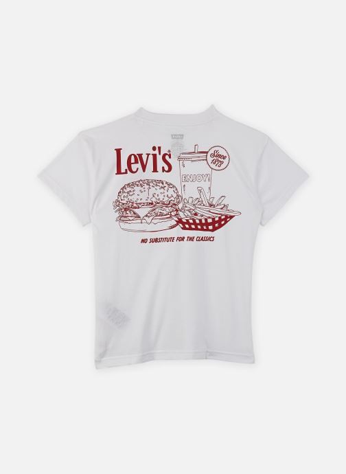 Levi's Kids T-shirts met korte mouwen Burger Meal Tee jongens wit
