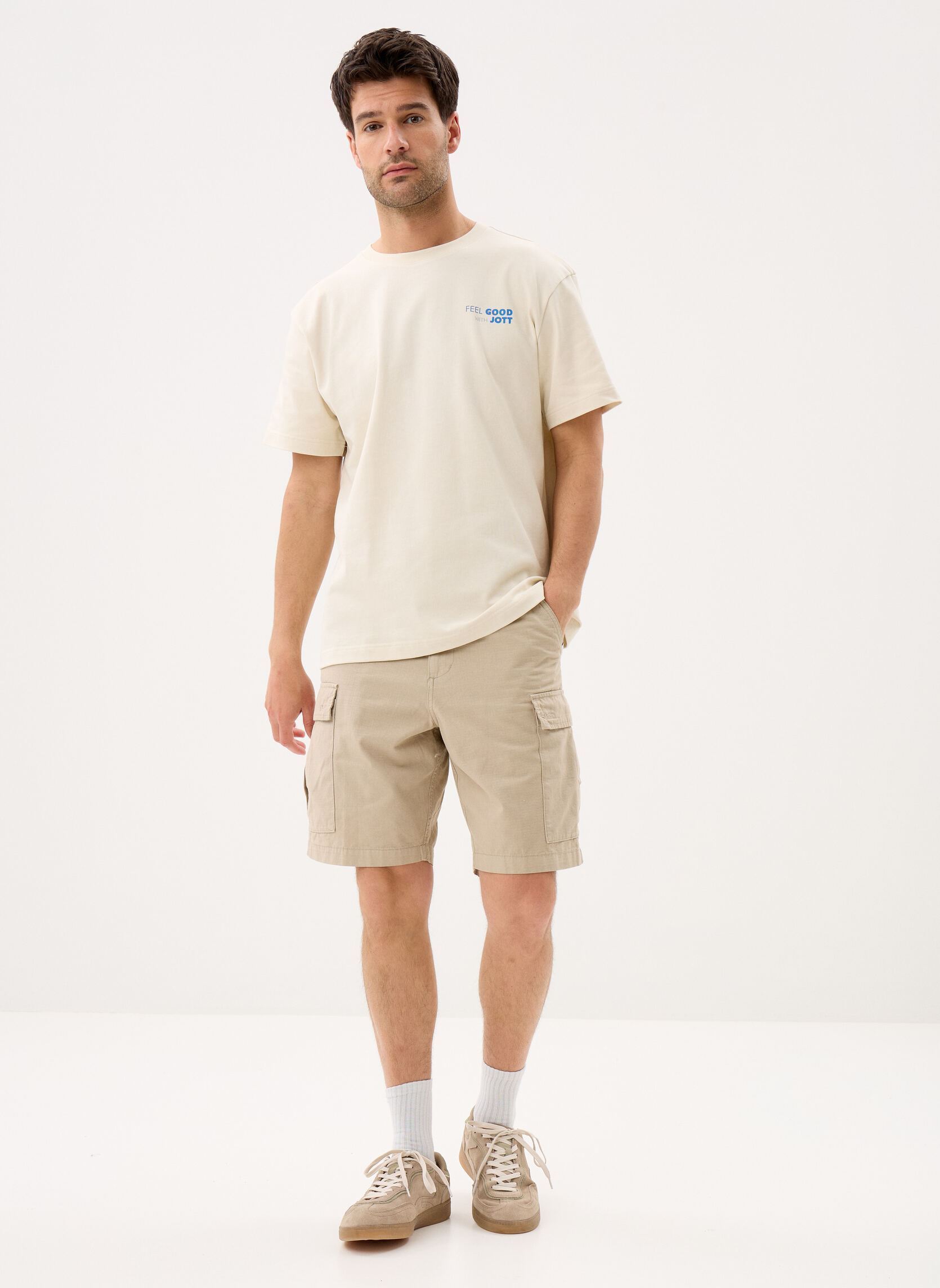 Tee-shirts manches courtes Kood homme beige JOTT Tee-shirts manches courtes Kood homme beige NATURAL