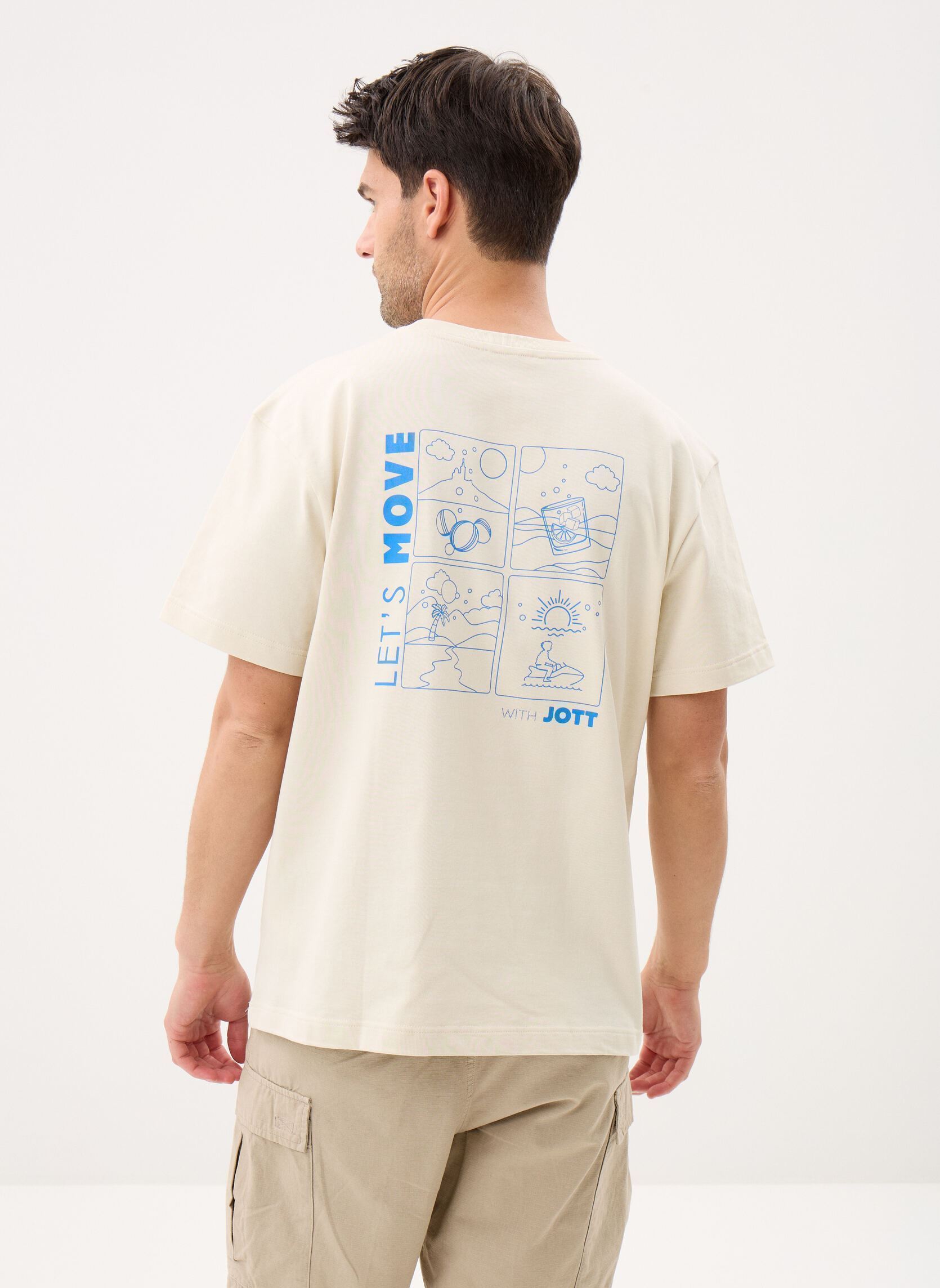 Tee-shirts manches courtes Kood homme beige JOTT Tee-shirts manches courtes Kood homme beige NATURAL