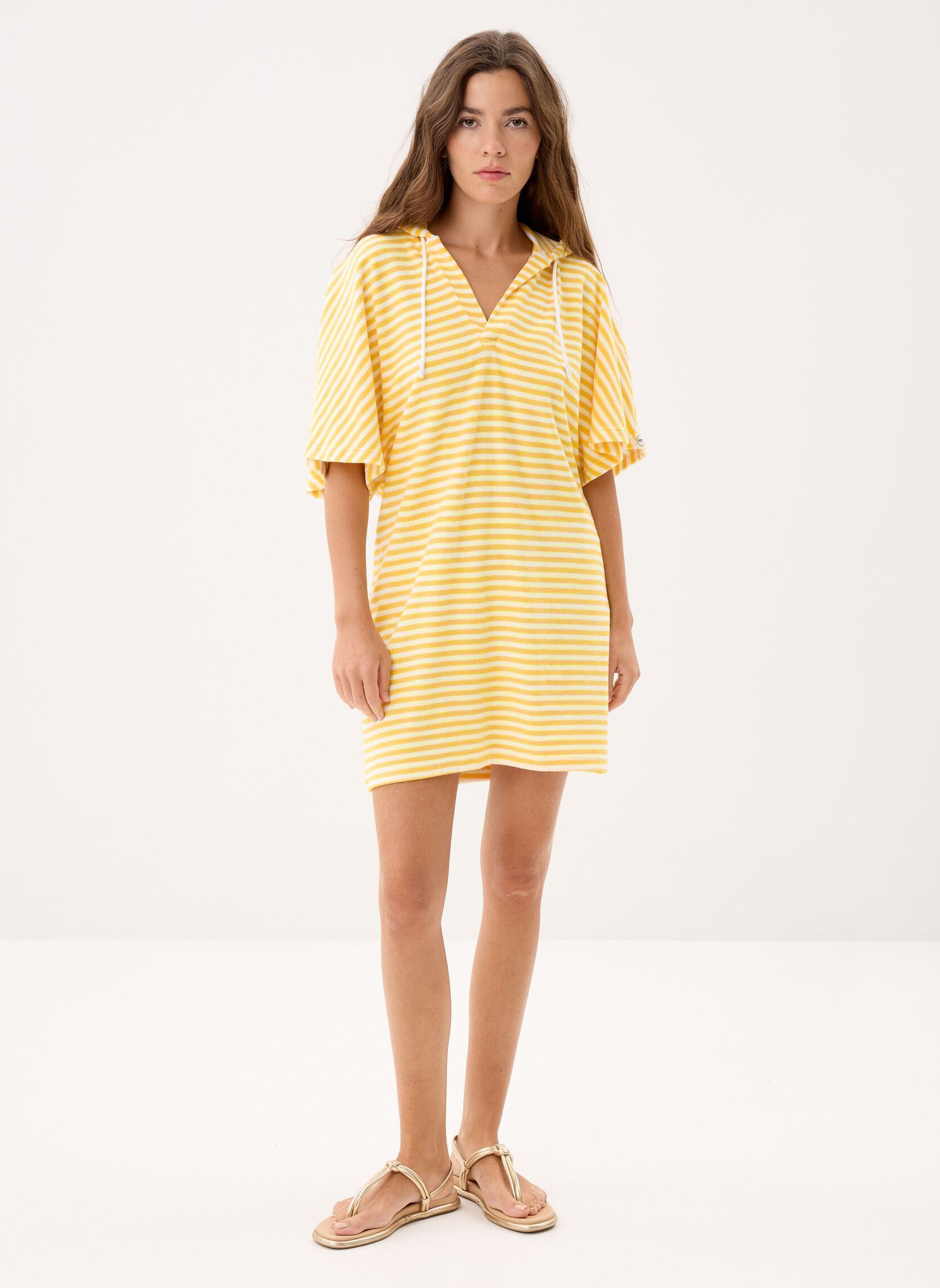 Kleider Pearl Stripe damen gelb JOTT Kleider Pearl Stripe damen gelb STRIPED YELLOW BEE
