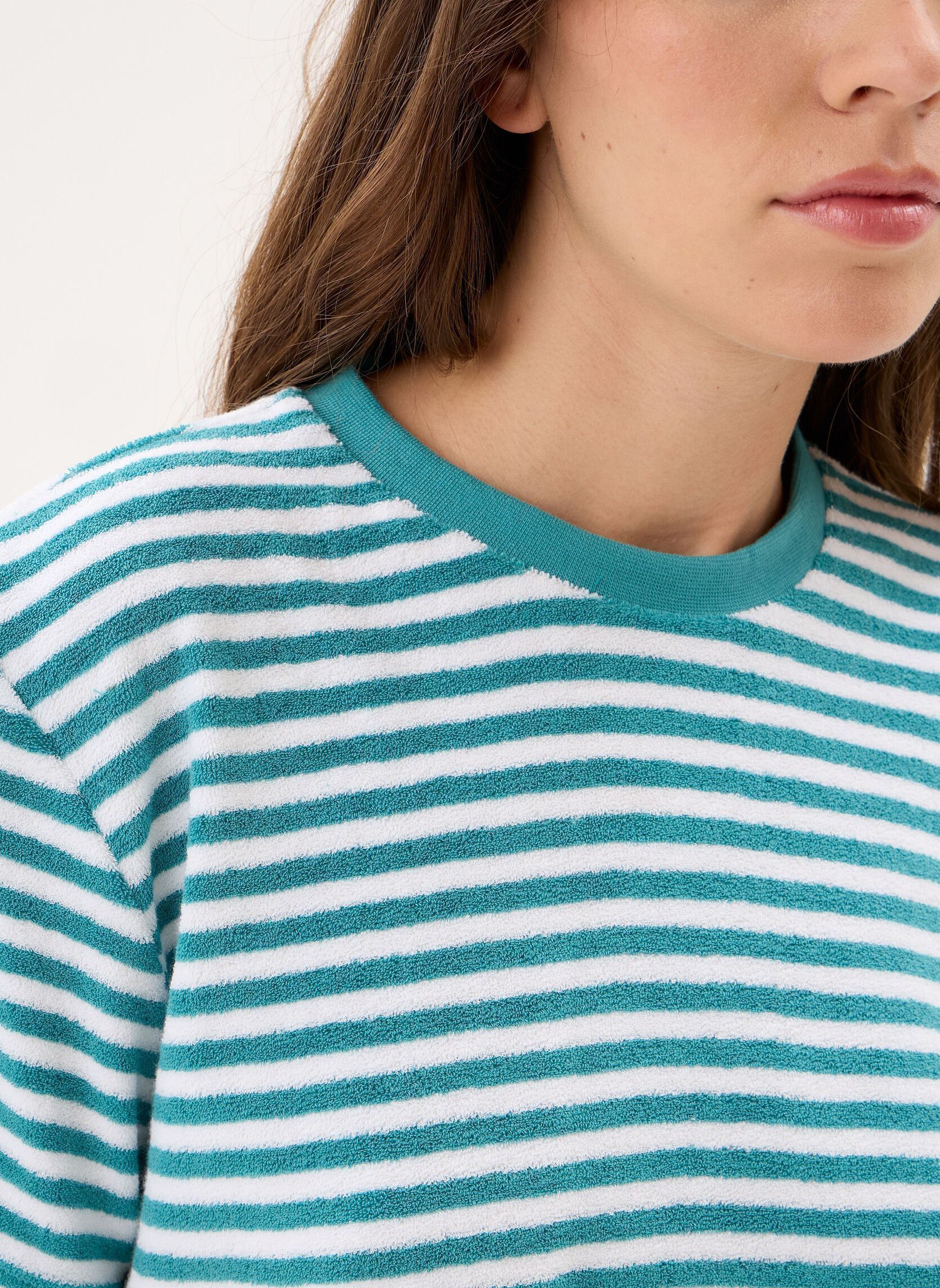 Tee-shirts Silica Stripe femme bleu JOTT Tee-shirts Silica Stripe femme bleu STRIPED COASTAL WATER