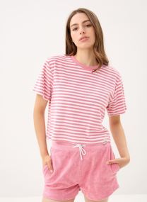 Tee-shirts Silica Stripe femme rose