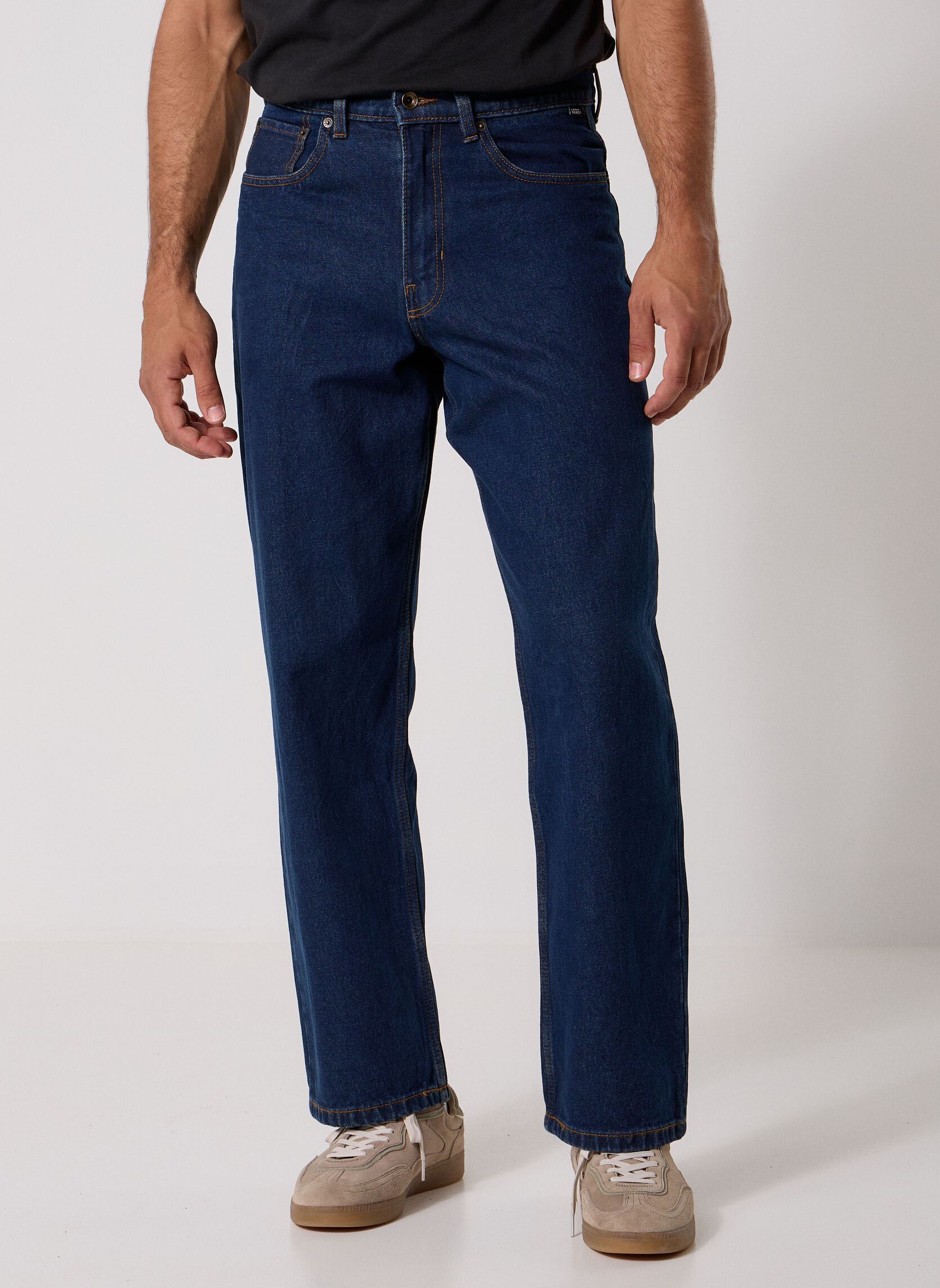 Rechte jeans Check-5 Loose Denim Pant heren blauw Vans Rechte jeans Check-5 Loose Denim Pant heren blauw DARK RINSE