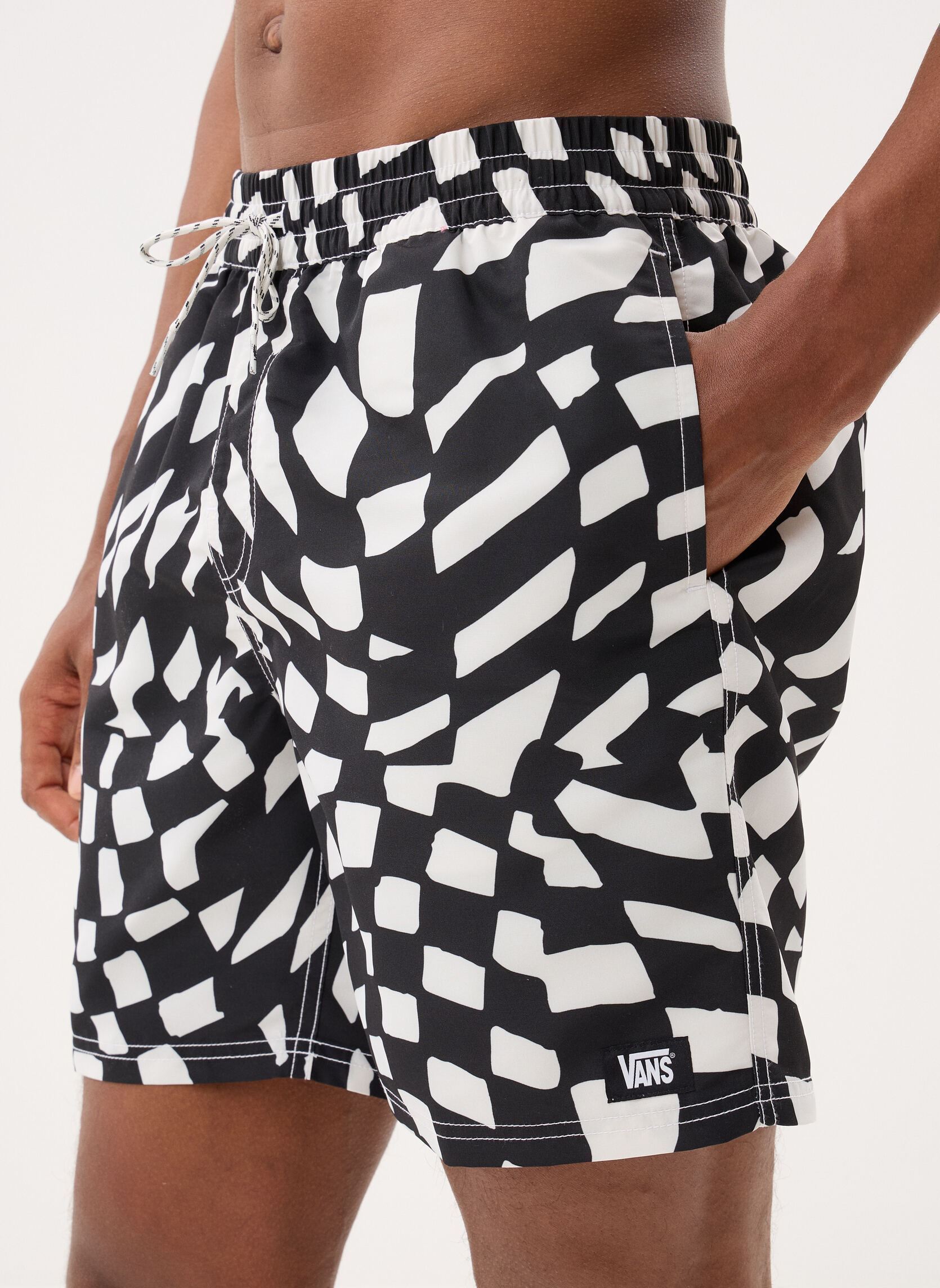 Shorts de bain Primary Ii Elastic Printed Boardshort VN homme noir Vans Shorts de bain Primary Ii Elastic Printed Boardshort VN homme noir BLACK/WHITE
