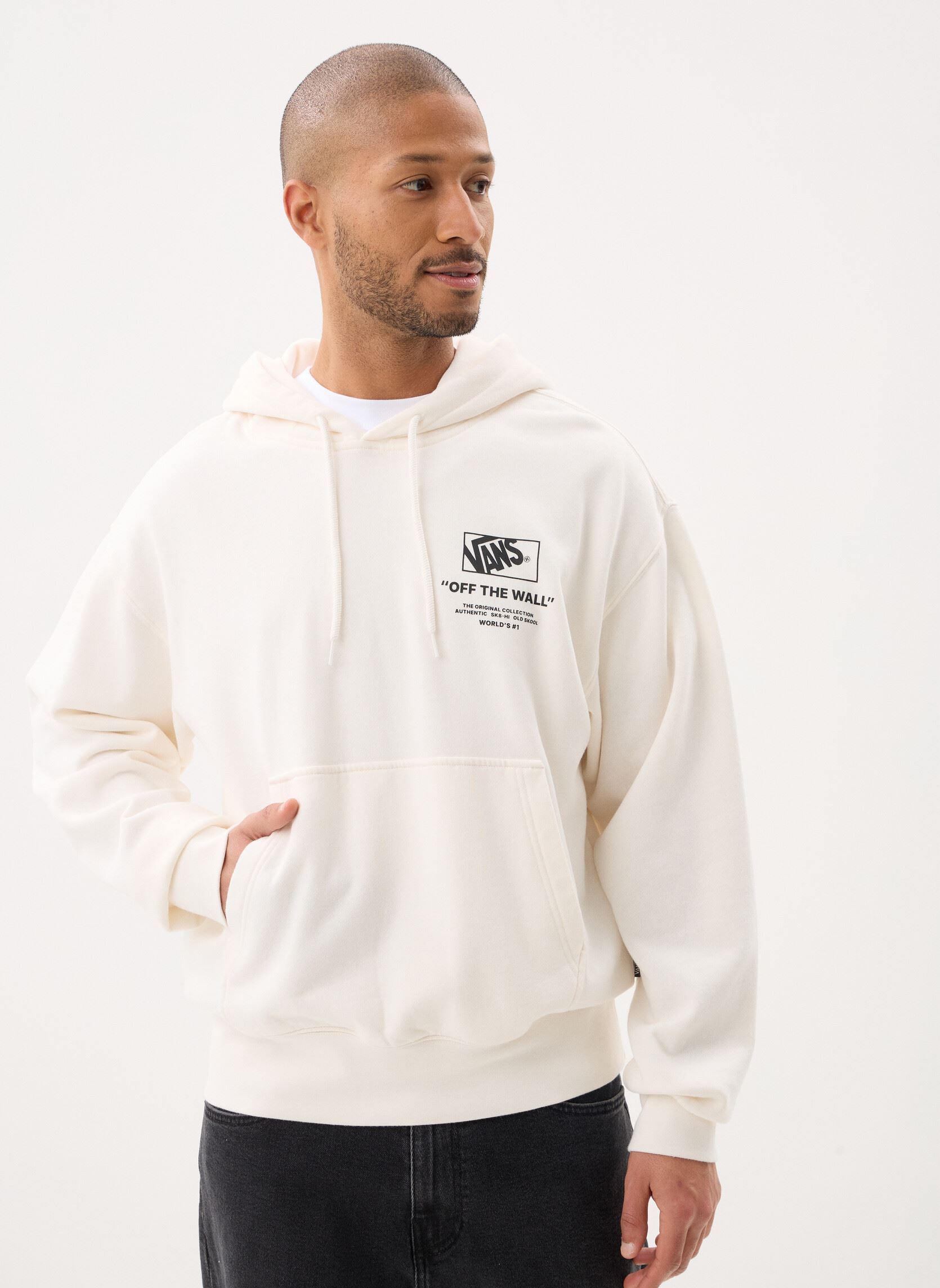 Sweat shirt Vans STACKED HI PULLOVER EU - vue 2