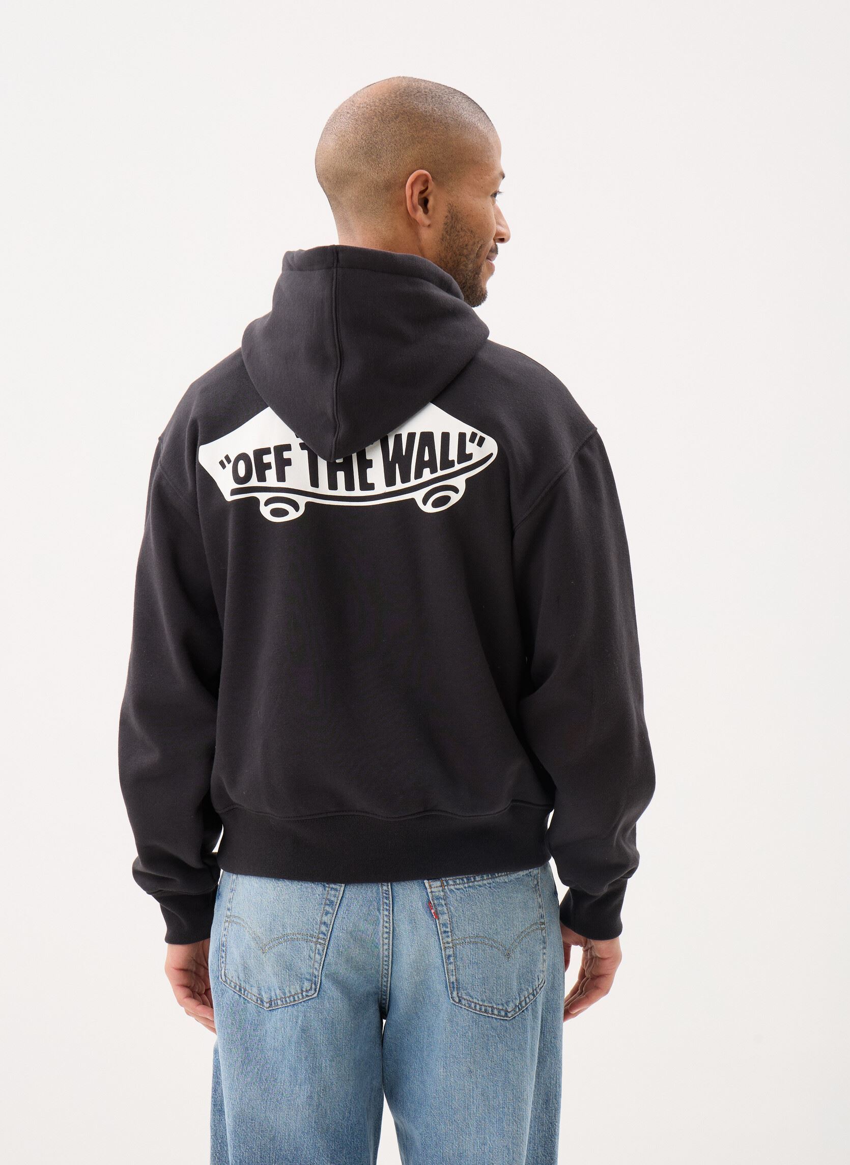 Hoodies Double Standard Pullover heren zwart Vans Hoodies Double Standard Pullover heren zwart BLACK/WHITE