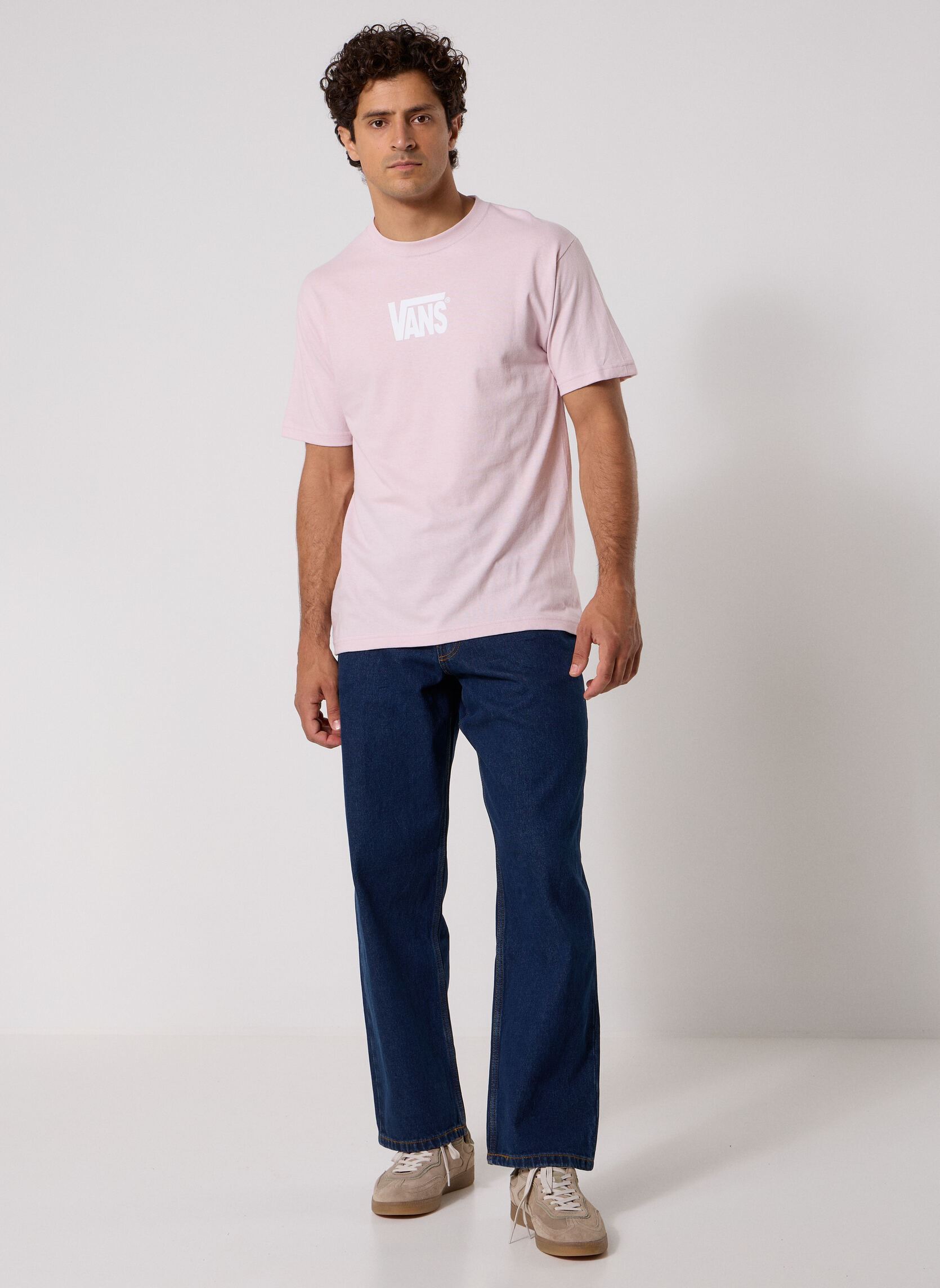 Tee-shirts manches courtes Stretch Logo SS Tee homme rose Vans Tee-shirts manches courtes Stretch Logo SS Tee homme rose PALE PETAL