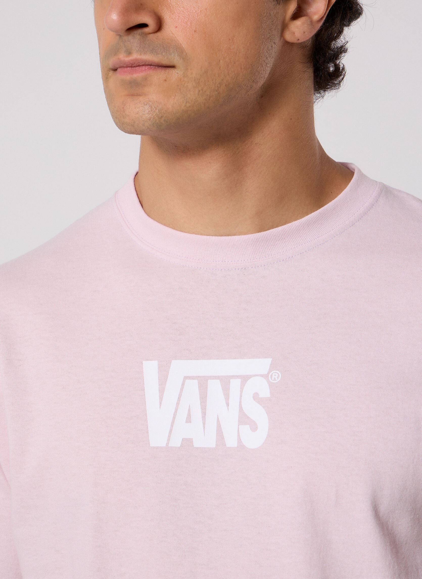 Tee-shirts manches courtes Stretch Logo SS Tee homme rose Vans Tee-shirts manches courtes Stretch Logo SS Tee homme rose PALE PETAL