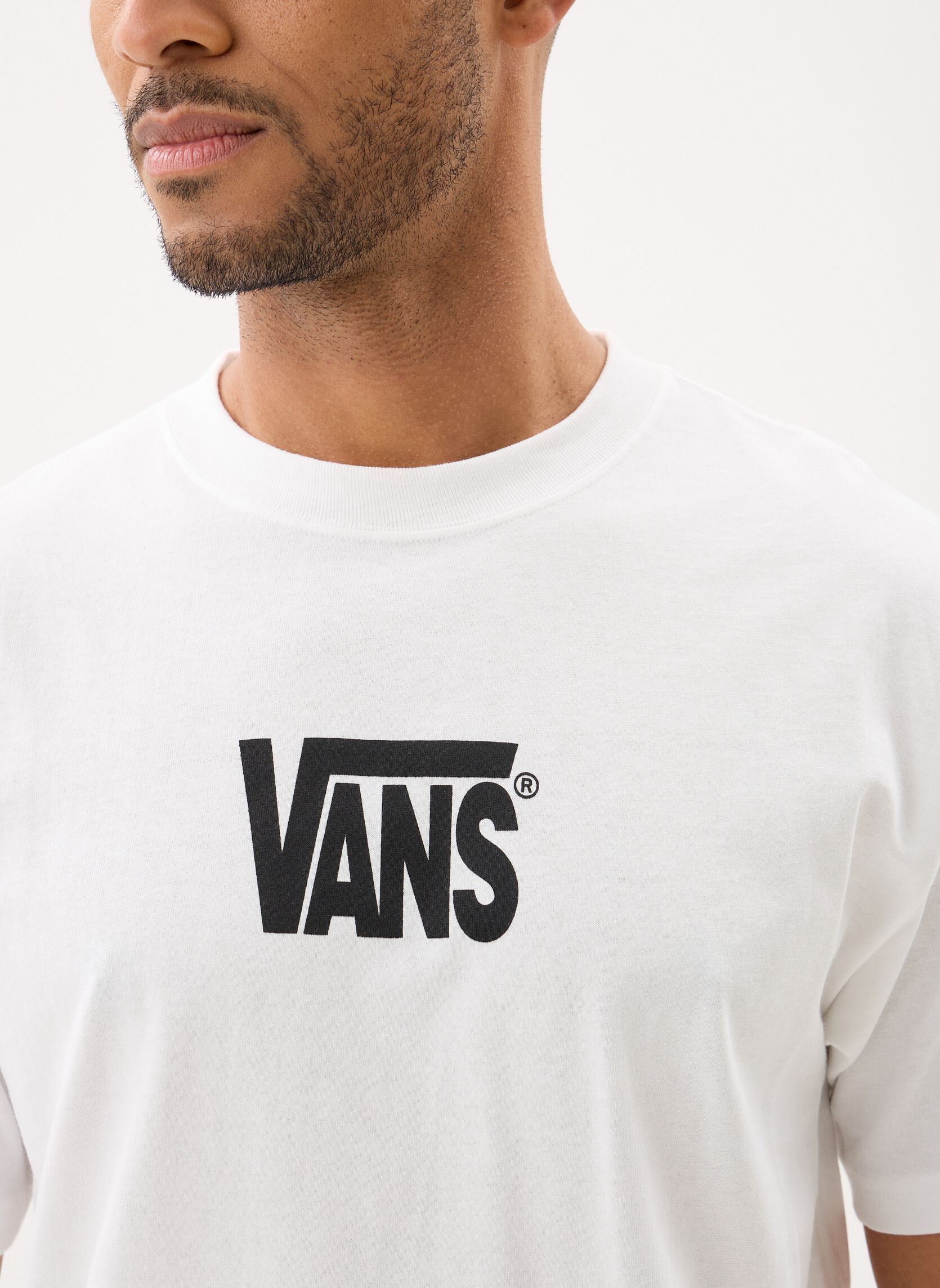 Kurzarm-T-Shirts Stretch Logo SS Tee herren weiß Vans Kurzarm-T-Shirts Stretch Logo SS Tee herren weiß WHITE/BLACK