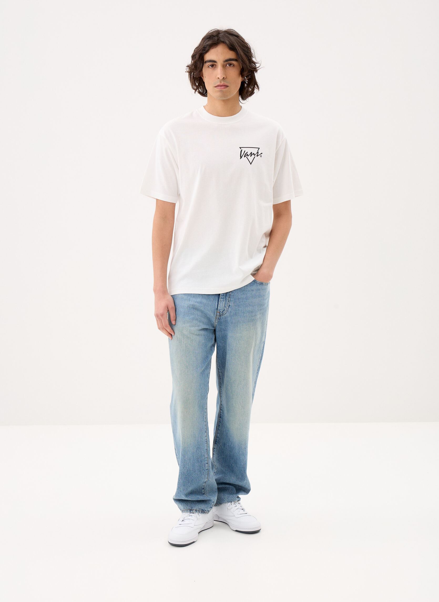 Tee-shirts manches courtes Palm Drive Ss Tee homme blanc Vans Tee-shirts manches courtes Palm Drive Ss Tee homme blanc WHITE