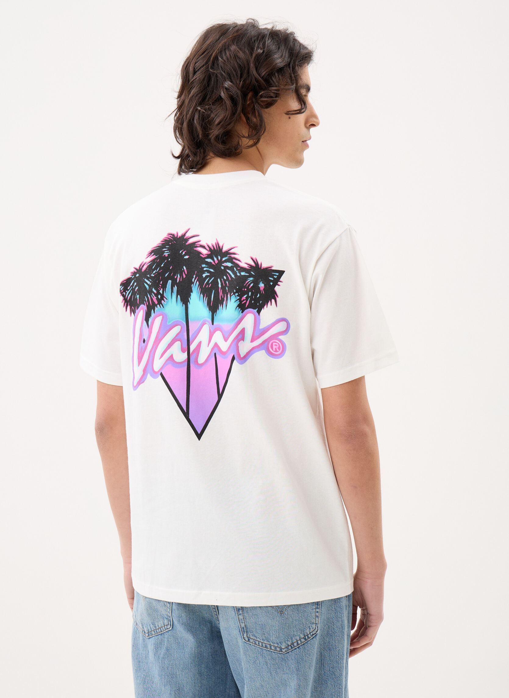 Tee-shirts manches courtes Palm Drive Ss Tee homme blanc Vans Tee-shirts manches courtes Palm Drive Ss Tee homme blanc WHITE