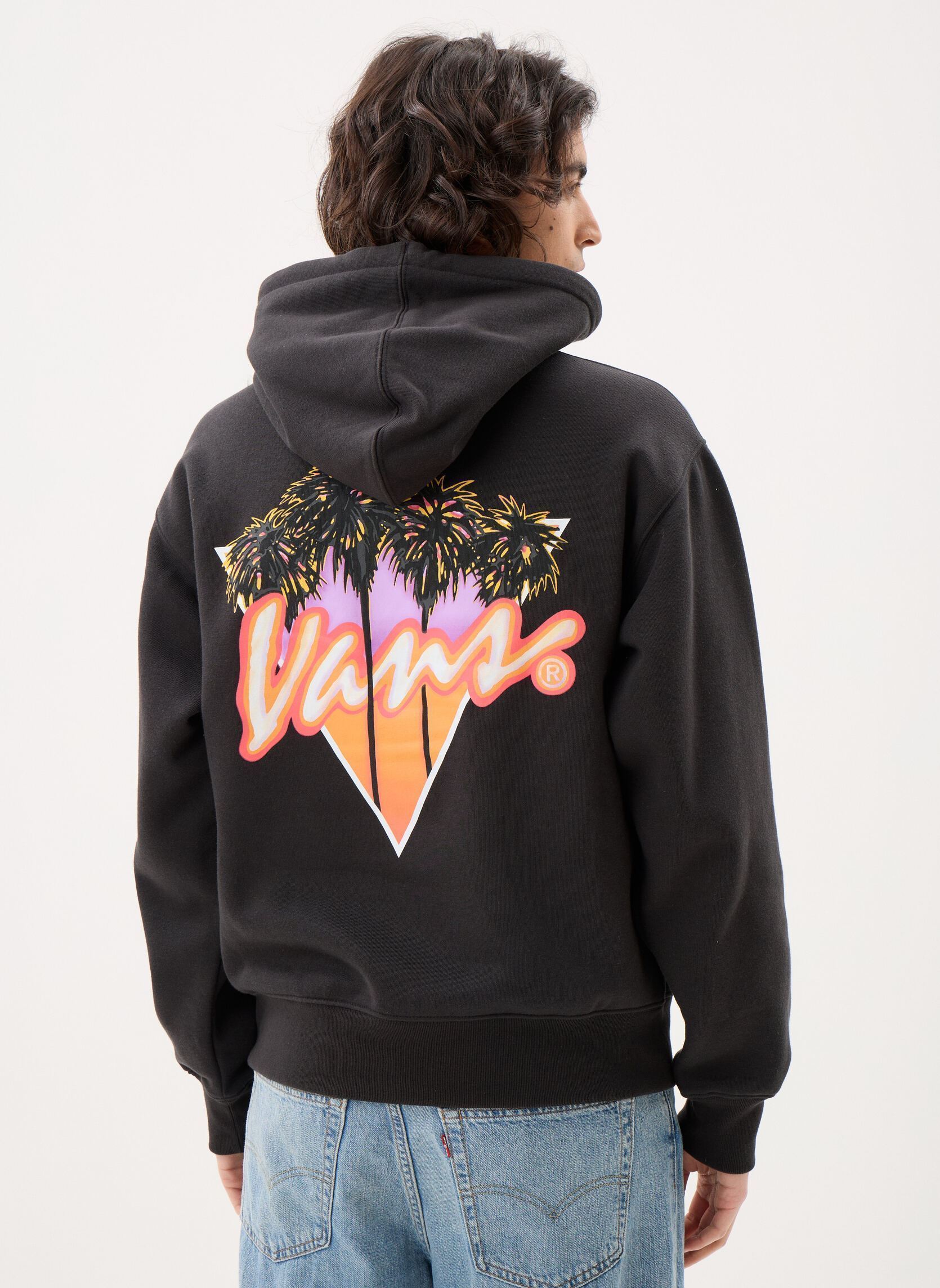 Sweats à capuche Palm Drive Pullover homme noir Vans Sweats à capuche Palm Drive Pullover homme noir BLACK