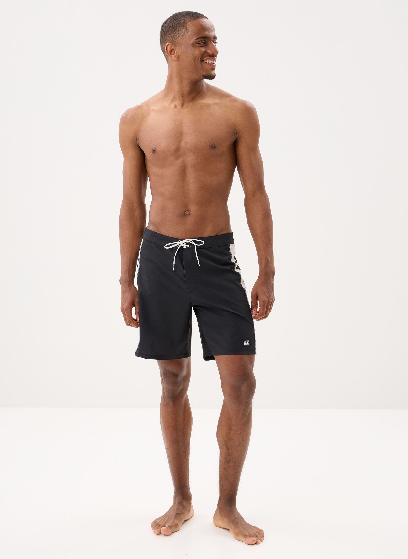 Zwemshorts Daily Sideline Mo Boardshort heren zwart Vans Zwemshorts Daily Sideline Mo Boardshort heren zwart BLACK/MARSHMALLOW