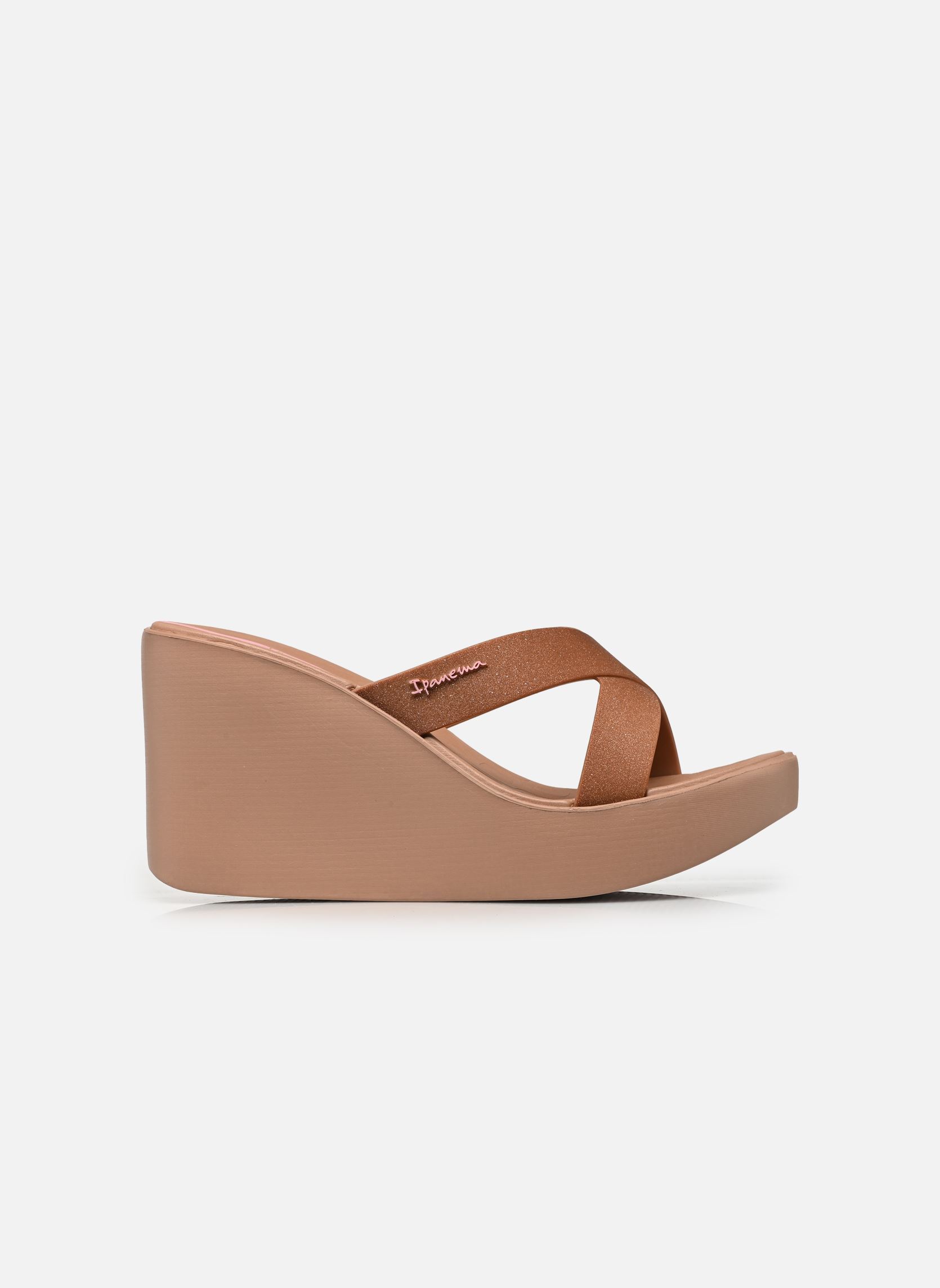 Sandali con zeppa e plateau High Fashion Ii Slide Fem donna rosa Ipanema Sandali con zeppa e plateau High Fashion Ii Slide Fem donna rosa Brown/Glitter/Pink