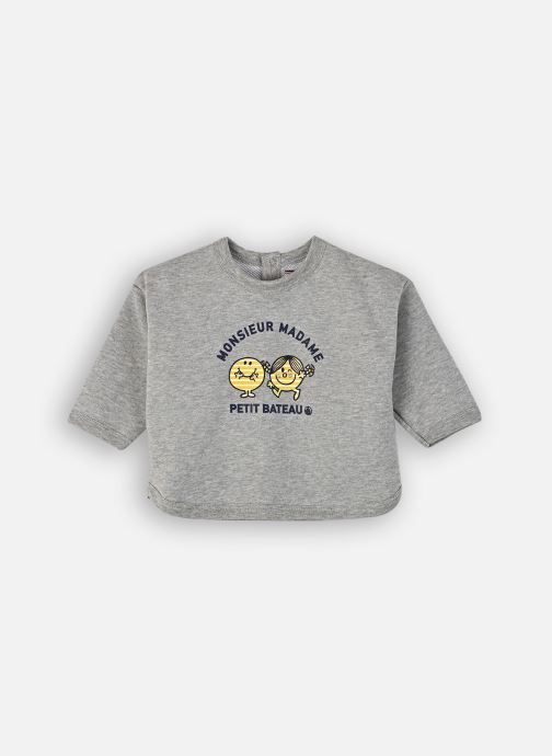 Petit Bateau Sweatshirts Sweat Shirts Monsieur Madame BB grau