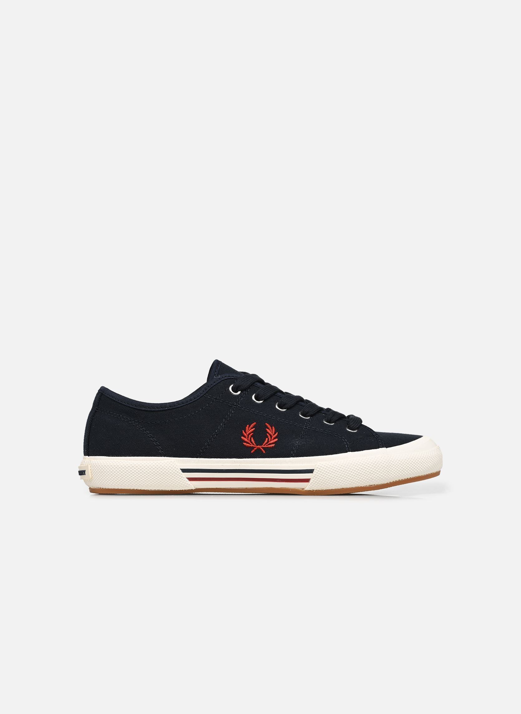 Baskets basses B708 Vintage Tennis Canvas homme bleu Fred Perry Baskets basses B708 Vintage Tennis Canvas homme bleu NVY/SWHT/BNTRED