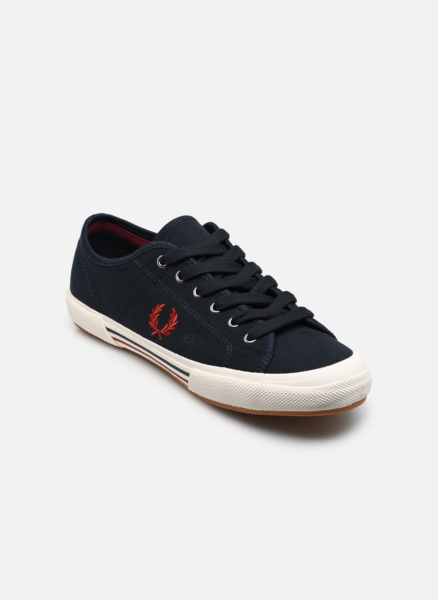 Baskets basses B708 Vintage Tennis Canvas homme bleu Fred Perry Baskets basses B708 Vintage Tennis Canvas homme bleu NVY/SWHT/BNTRED