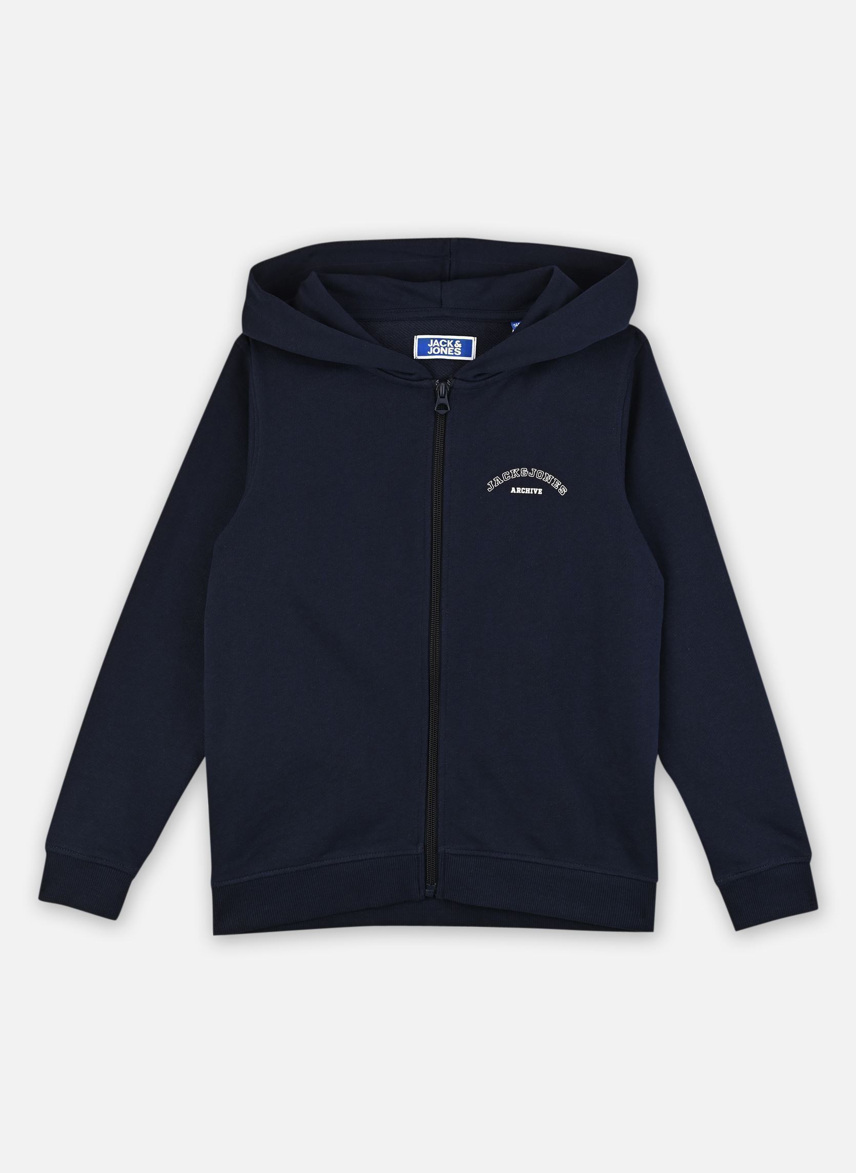 Vêtements Jack & Jones Jjcollege Logo Sweat Zip Hood Jnr pour