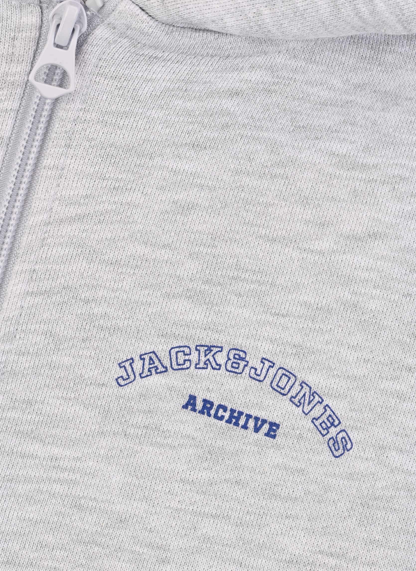 Sweats à capuche Jjcollege Logo Sweat Zip Hood Jnr garçon blanc Jack & Jones Sweats à capuche Jjcollege Logo Sweat Zip Hood Jnr garçon blanc WHITE MELANGE