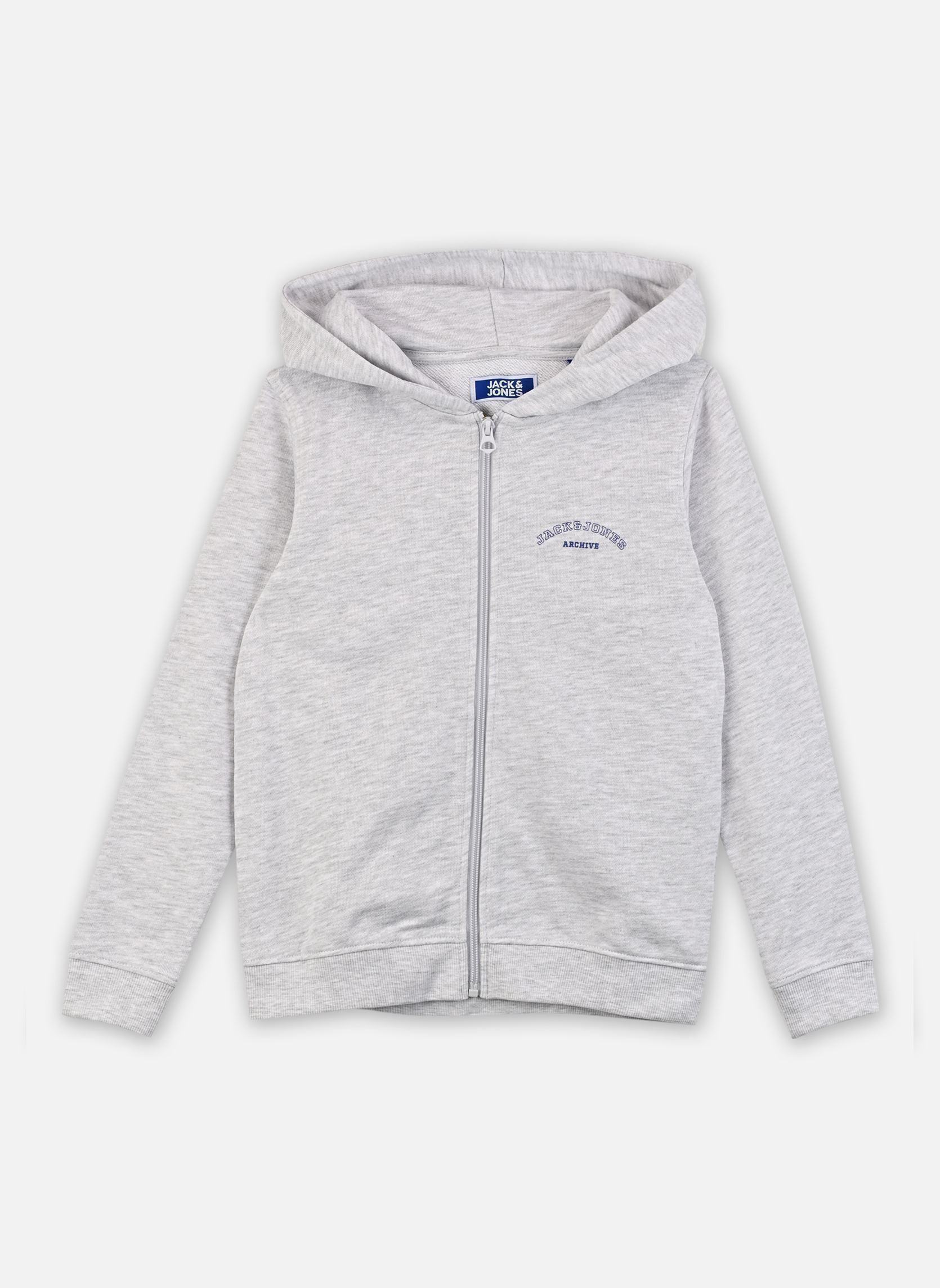 Vêtements Jack & Jones Jjcollege Logo Sweat Zip Hood Jnr pour - vue 2
