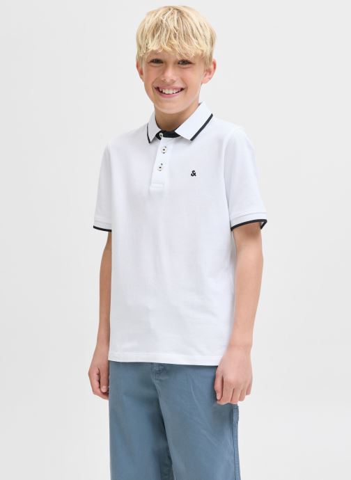 Jack & Jones Polos Jjepaulos Polo Ss Noos Jnr garçon blanc