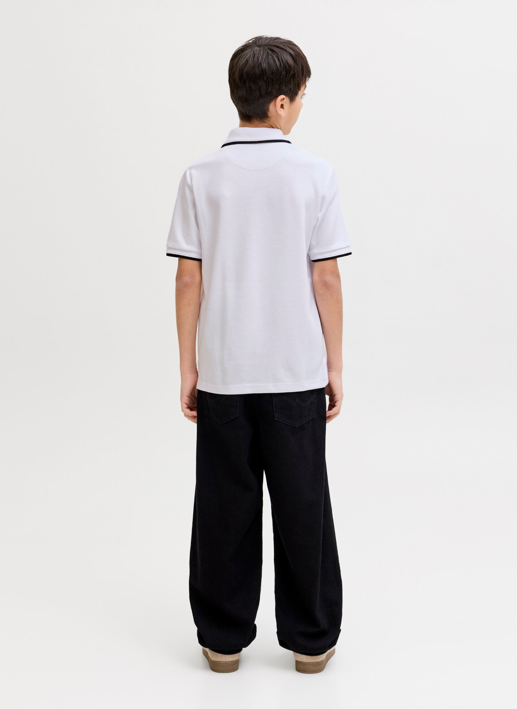 Polo's Jprblaethan Detail Ss Polo Jnr jongens wit Jack & Jones Polo's Jprblaethan Detail Ss Polo Jnr jongens wit BRIGHT WHITE
