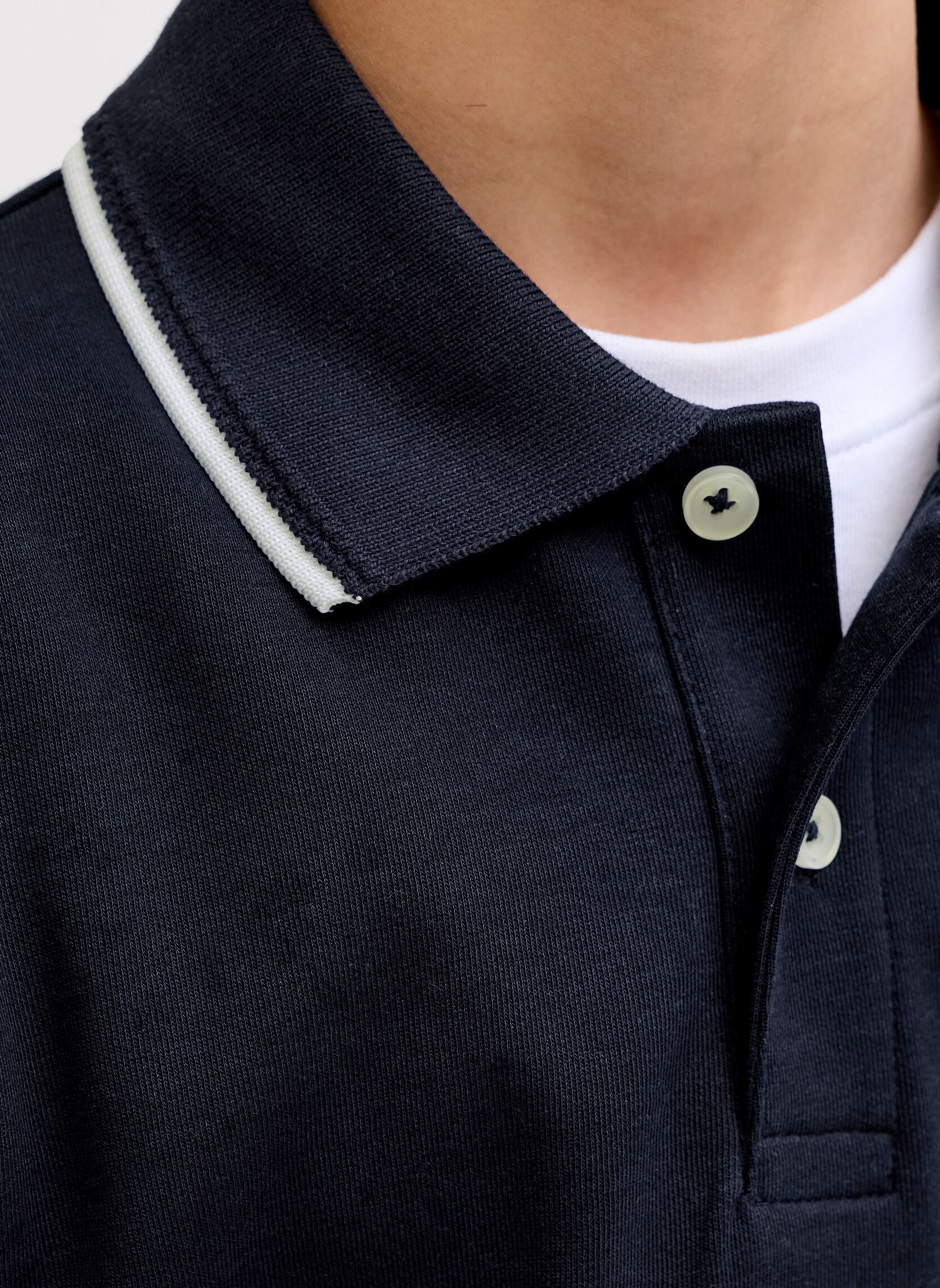 Polos Jprblaethan Detail Ss Polo Jnr garçon bleu Jack & Jones Polos Jprblaethan Detail Ss Polo Jnr garçon bleu NIGHT SKY
