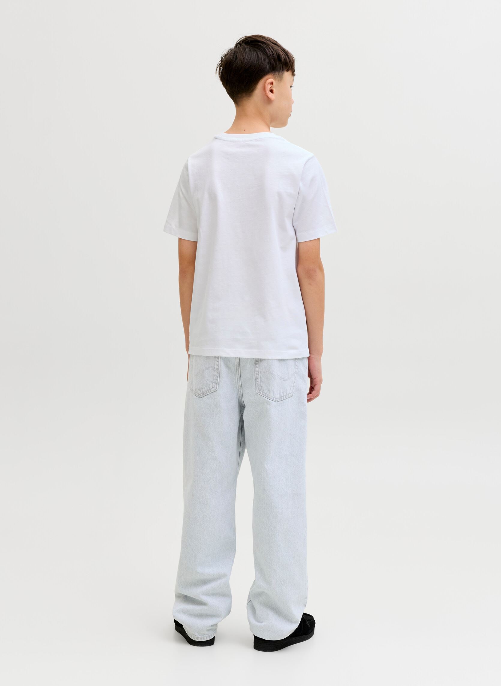 Kurzarm-T-Shirts Jcofusion Dots Print Tee Ss Cn Sn Jnr jungen weiß Jack & Jones Kurzarm-T-Shirts Jcofusion Dots Print Tee Ss Cn Sn Jnr jungen weiß BRIGHT WHITE