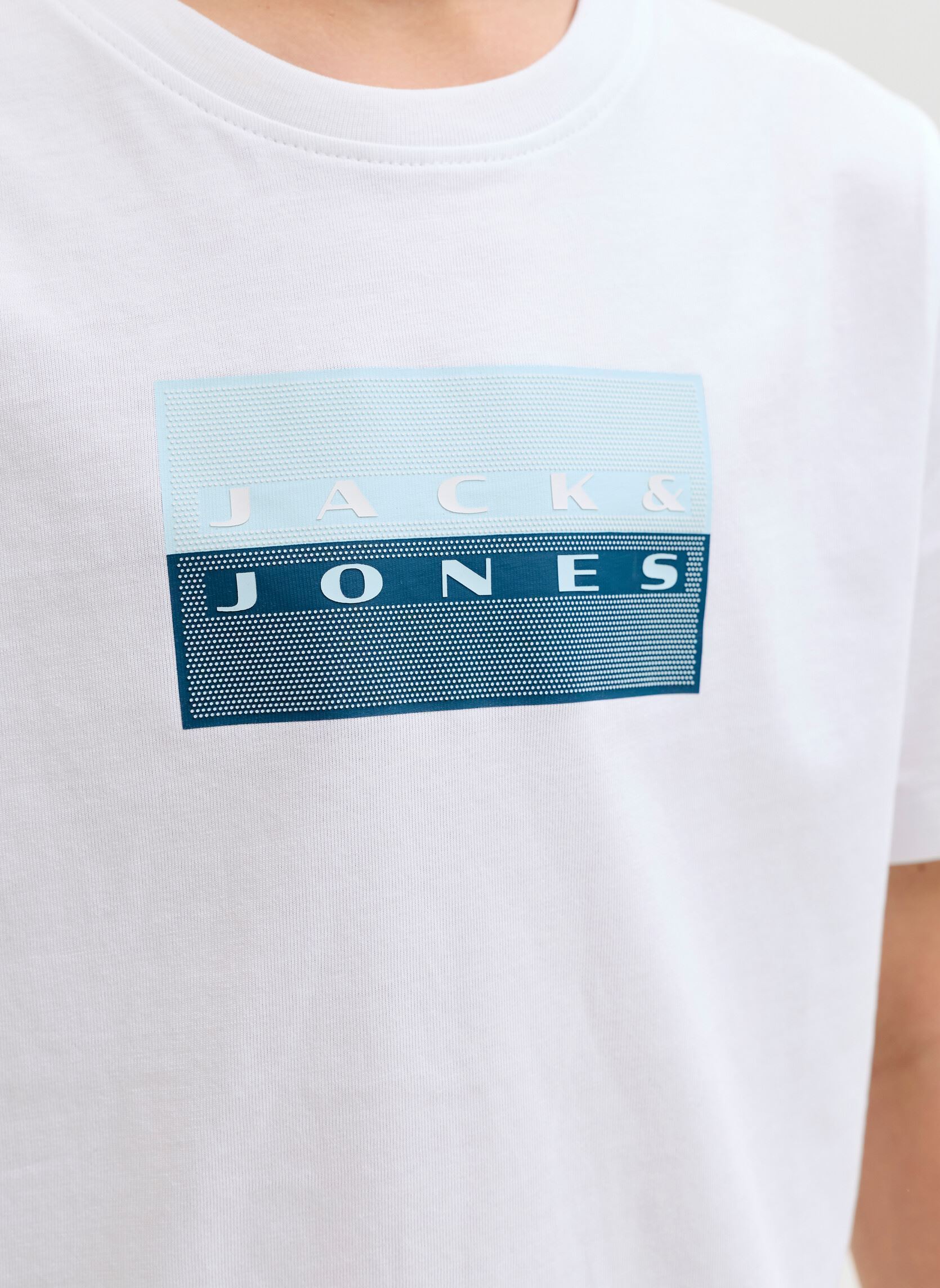 Kurzarm-T-Shirts Jcofusion Dots Print Tee Ss Cn Sn Jnr jungen weiß Jack & Jones Kurzarm-T-Shirts Jcofusion Dots Print Tee Ss Cn Sn Jnr jungen weiß BRIGHT WHITE