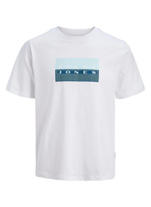 Jack & Jones Kurzarm-T-Shirts Jcofusion Dots Print Tee Ss Cn Sn Jnr jungen weiß