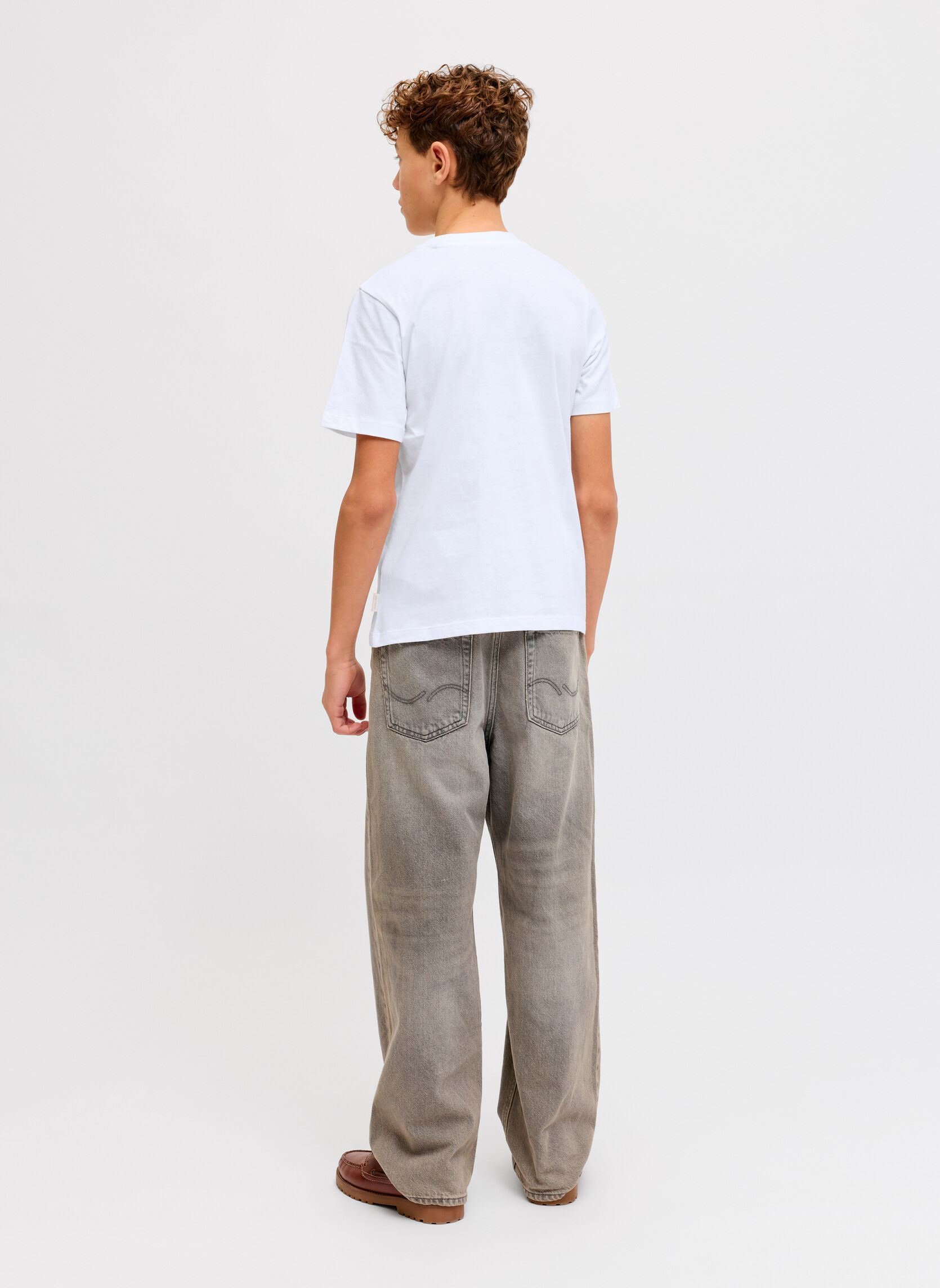 Tee-shirts manches courtes Jorcatskills Skull Tee Ss Cn Sn Jnr garçon blanc Jack & Jones Tee-shirts manches courtes Jorcatskills Skull Tee Ss Cn Sn Jnr garçon blanc BRIGHT WHITE