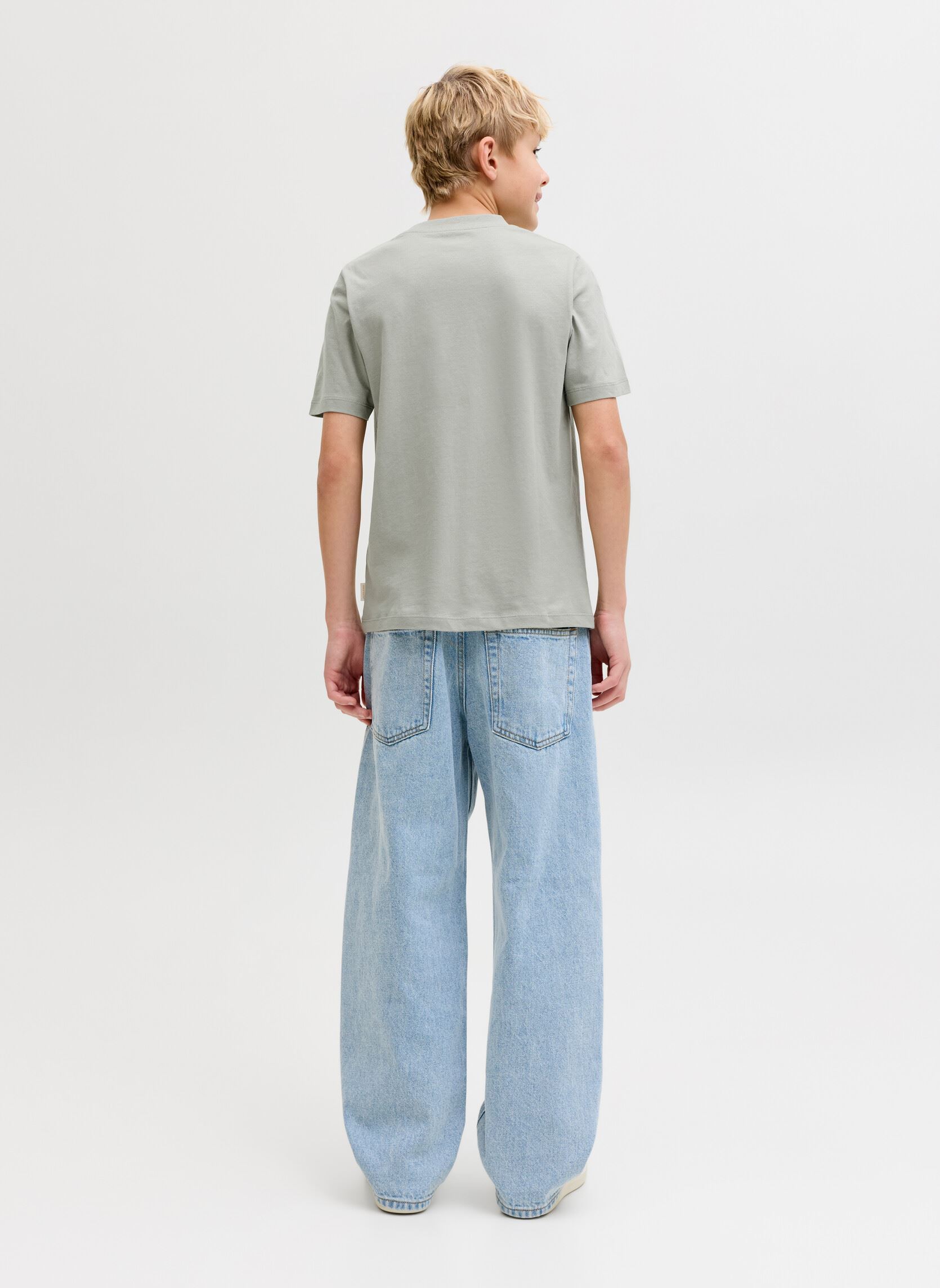 Kurzarm-T-Shirts Jorcatskills Skull Tee Ss Cn Sn Jnr jungen grün Jack & Jones Kurzarm-T-Shirts Jorcatskills Skull Tee Ss Cn Sn Jnr jungen grün SEAGRASS