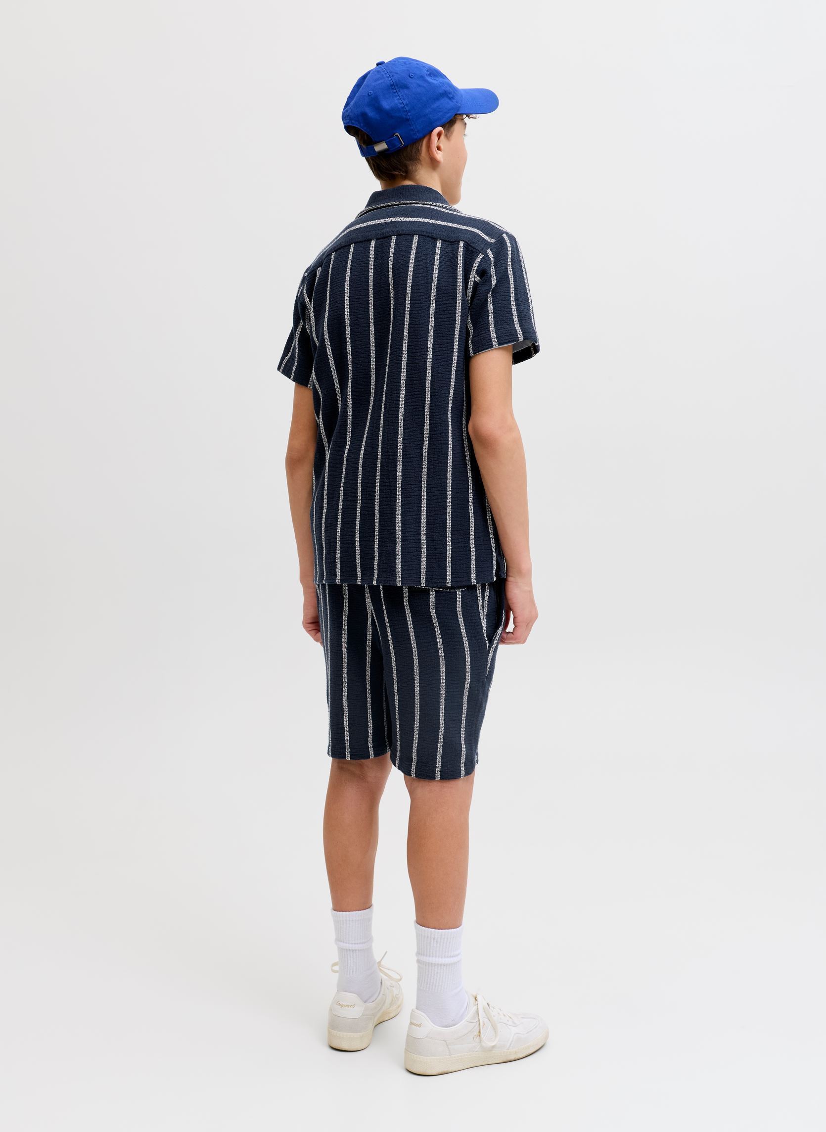 Chemises Jorcoba Stripe Resort Shirt Ss Sn Jnr garçon bleu Jack & Jones Chemises Jorcoba Stripe Resort Shirt Ss Sn Jnr garçon bleu SKY CAPTAIN