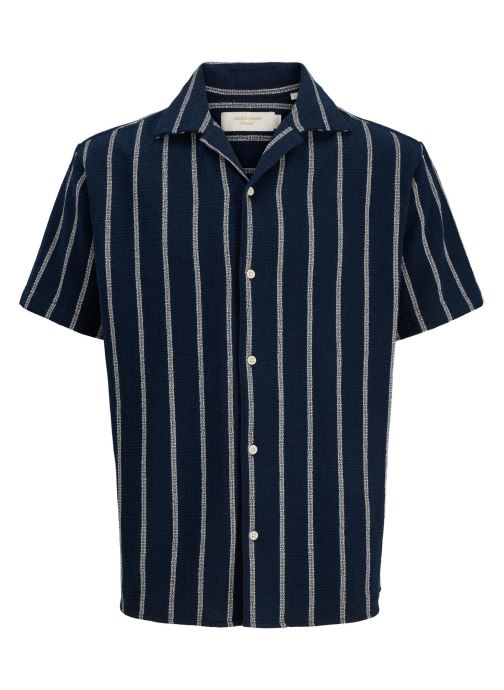 Jack & Jones Hemden Jorcoba Stripe Resort Shirt Ss Sn Jnr jungen blau
