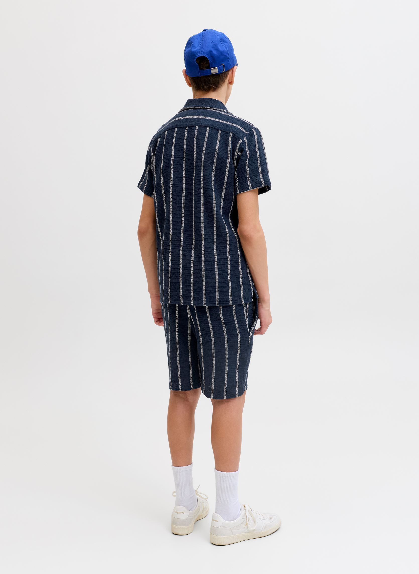 Shorts Jpstjaiden Coba Stripe Jog Short M Jnr garçon bleu Jack & Jones Shorts Jpstjaiden Coba Stripe Jog Short M Jnr garçon bleu Sky captain