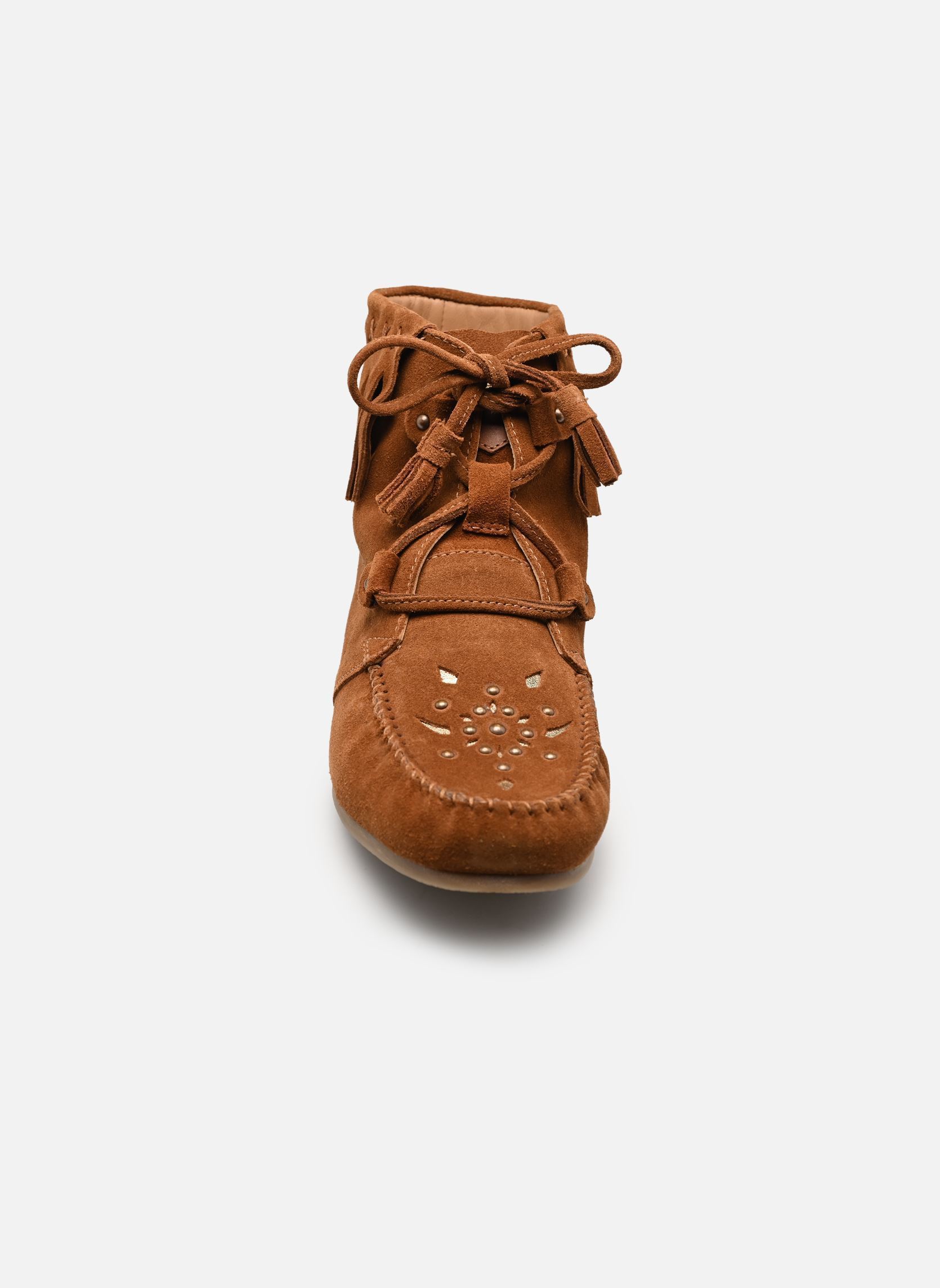 Bottines à lacets ZONKA femme marron Les Tropéziennes par M Belarbi Bottines à lacets ZONKA femme marron CAMEL