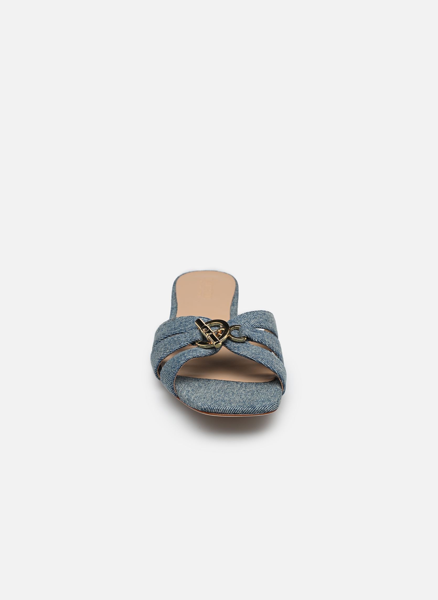 Muilen Blaike Slide-Sandals-Slide dames blauw Lauren Ralph Lauren Muilen Blaike Slide-Sandals-Slide dames blauw Blue