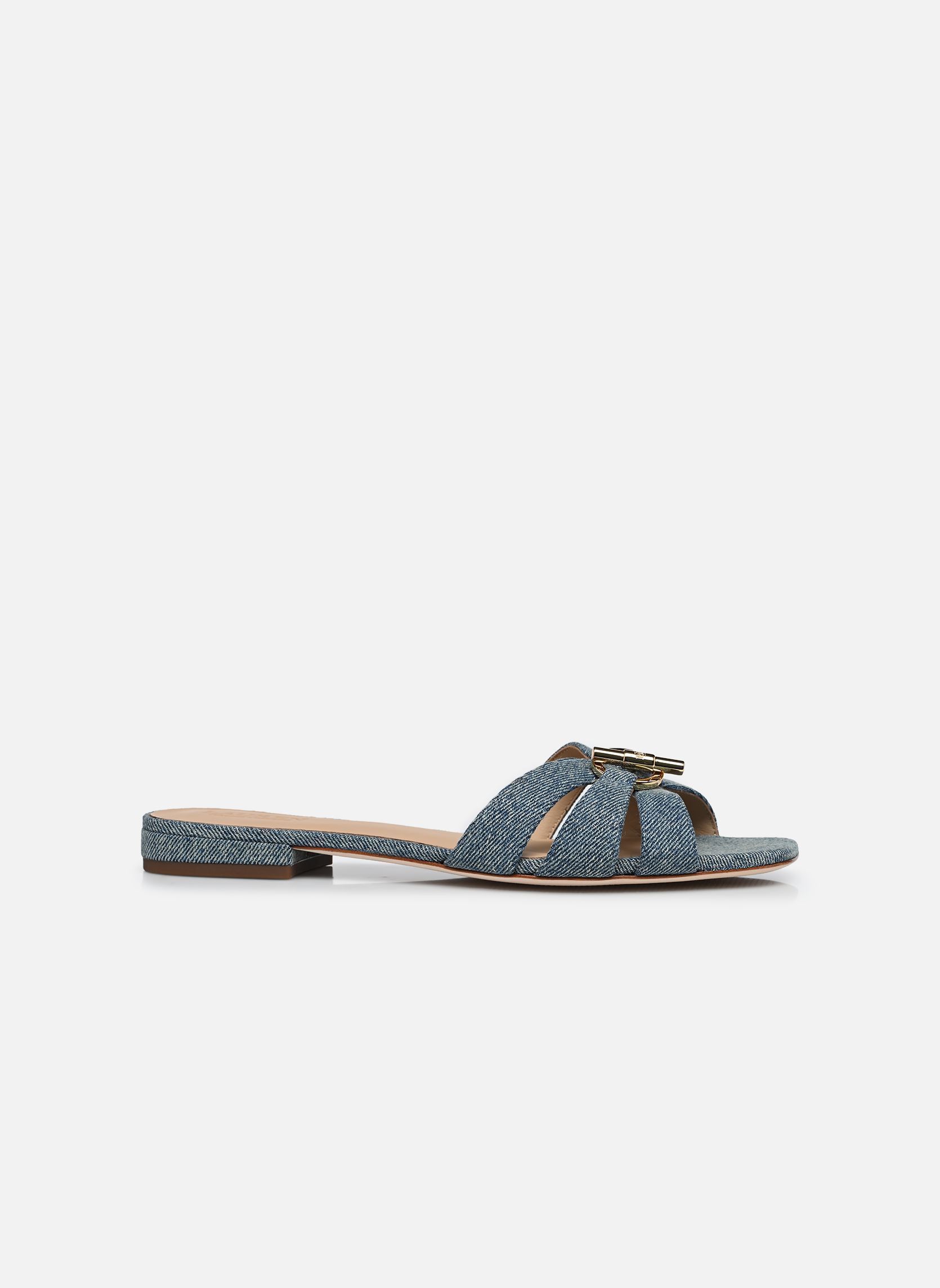 Muilen Blaike Slide-Sandals-Slide dames blauw Lauren Ralph Lauren Muilen Blaike Slide-Sandals-Slide dames blauw Blue
