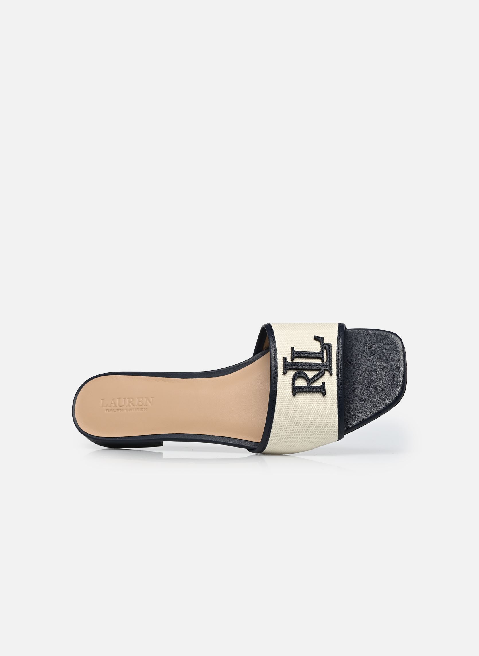 Mules Everley Sld2-Sandals-Slide femme bleu Lauren Ralph Lauren Mules Everley Sld2-Sandals-Slide femme bleu Natural/Refined Navy