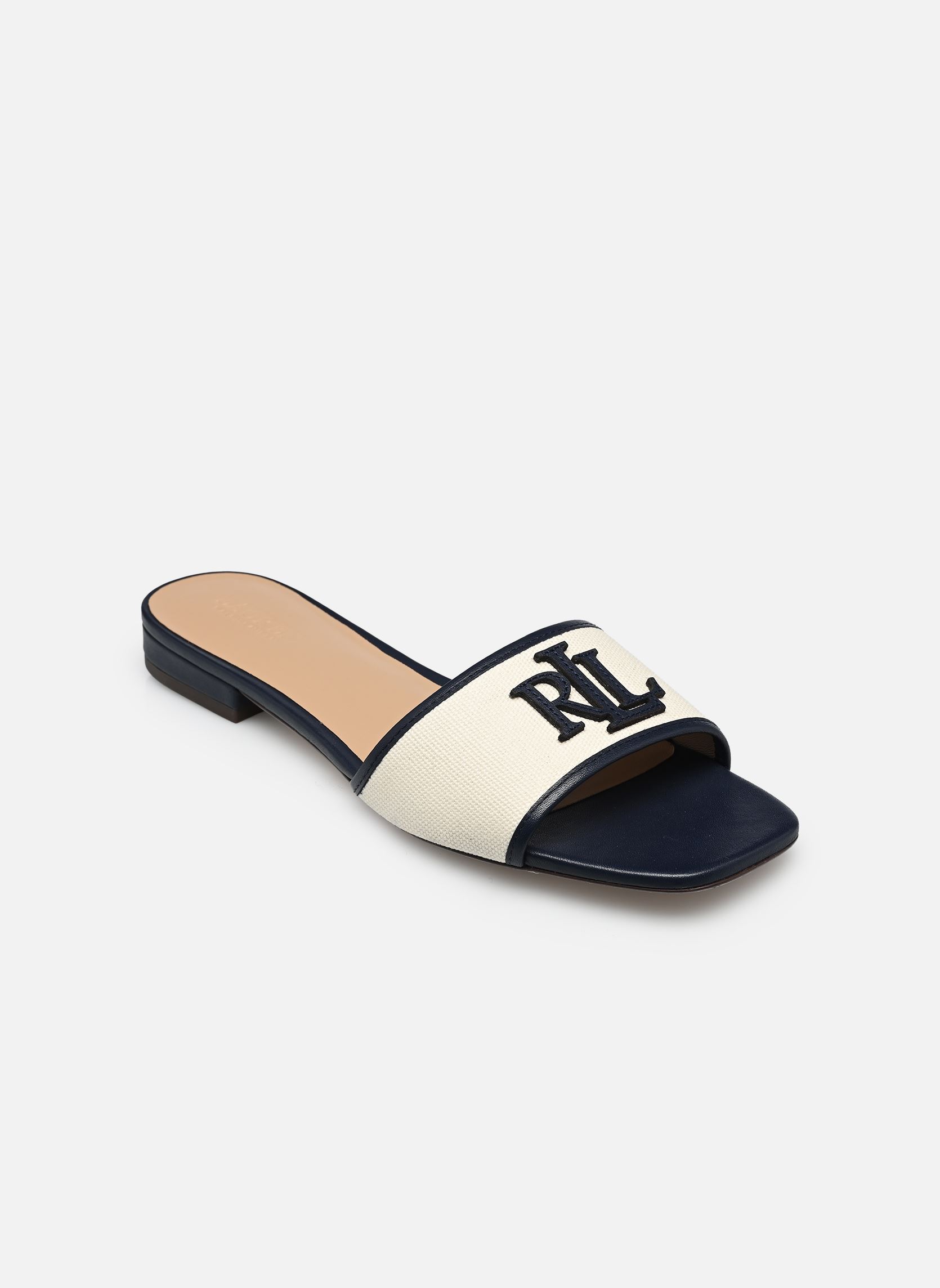 Mules Everley Sld2-Sandals-Slide femme bleu Lauren Ralph Lauren Mules Everley Sld2-Sandals-Slide femme bleu Natural/Refined Navy