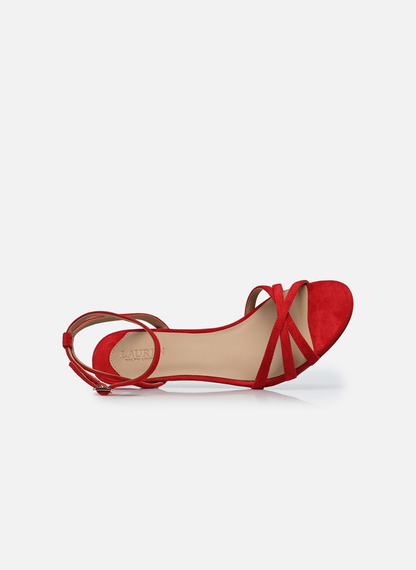 Sandales Kendyl Kttn-Sandals-Heel Sandal femme rouge Lauren Ralph Lauren Sandales Kendyl Kttn-Sandals-Heel Sandal femme rouge Festive Red