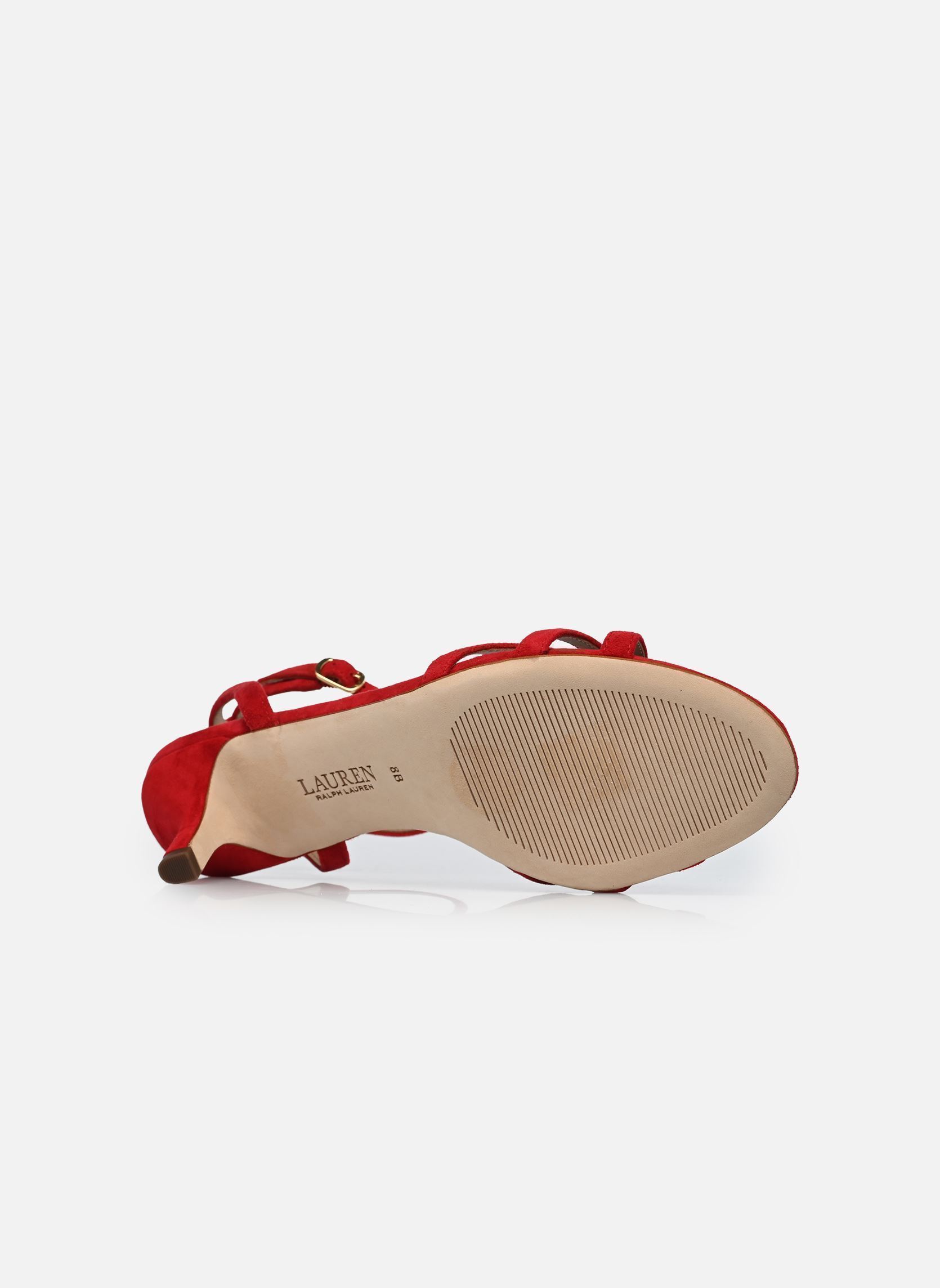 Sandales Kendyl Kttn-Sandals-Heel Sandal femme rouge Lauren Ralph Lauren Sandales Kendyl Kttn-Sandals-Heel Sandal femme rouge Festive Red