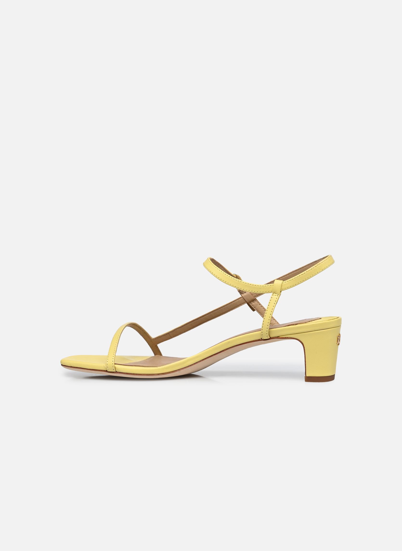 Sandales Lainee Md Hl-Sandals-Heel Sandal femme jaune Lauren Ralph Lauren Sandales Lainee Md Hl-Sandals-Heel Sandal femme jaune Lemon Sorbet